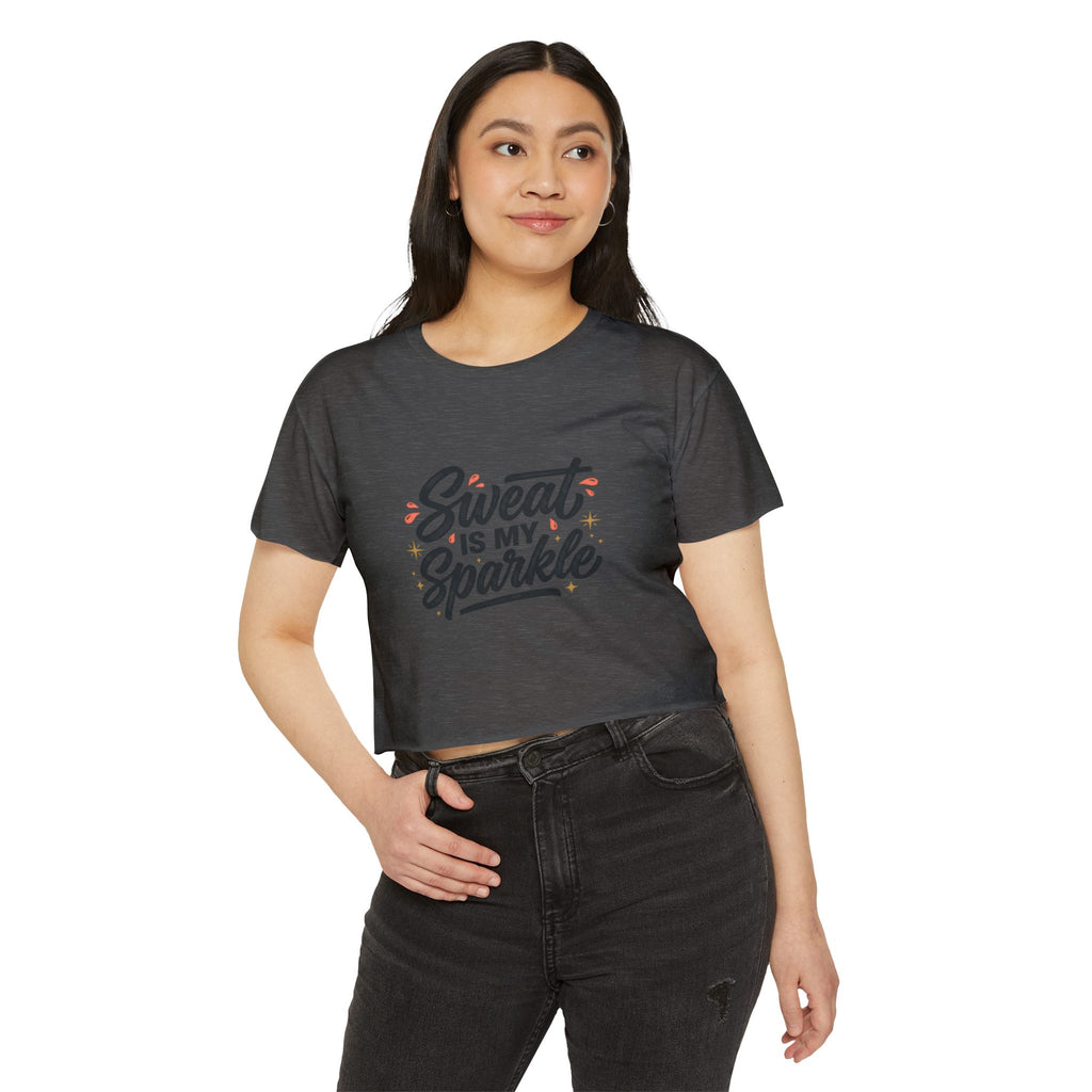 Sweat is My Sparkle Women's Festival Crop Top