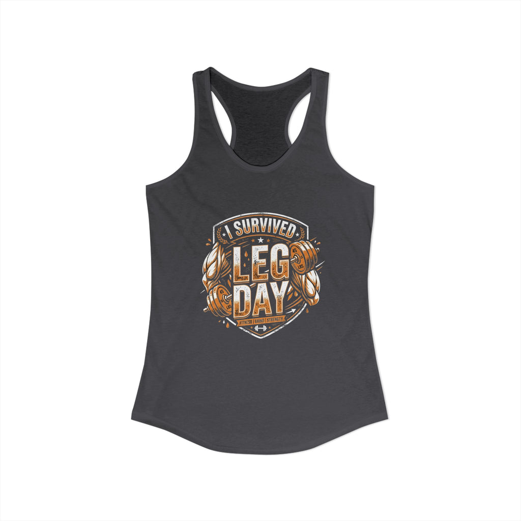 I Survived Leg Day Women's Ideal Racerback Tank