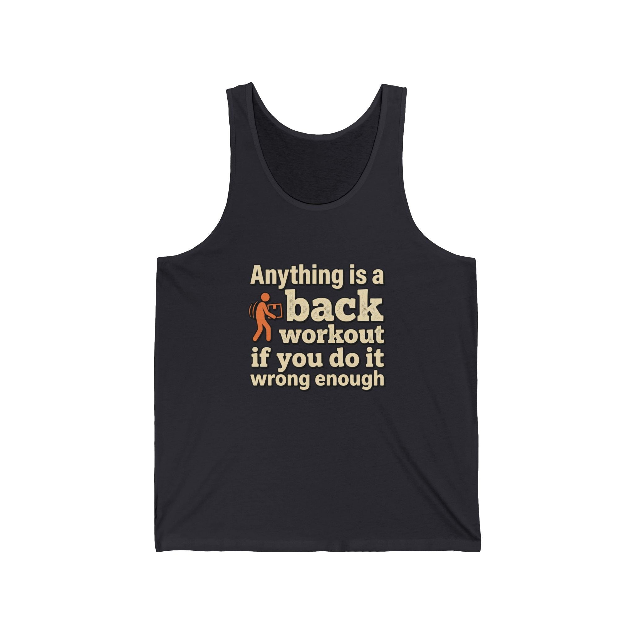 Anything is a Back Workout Unisex Jersey Tank