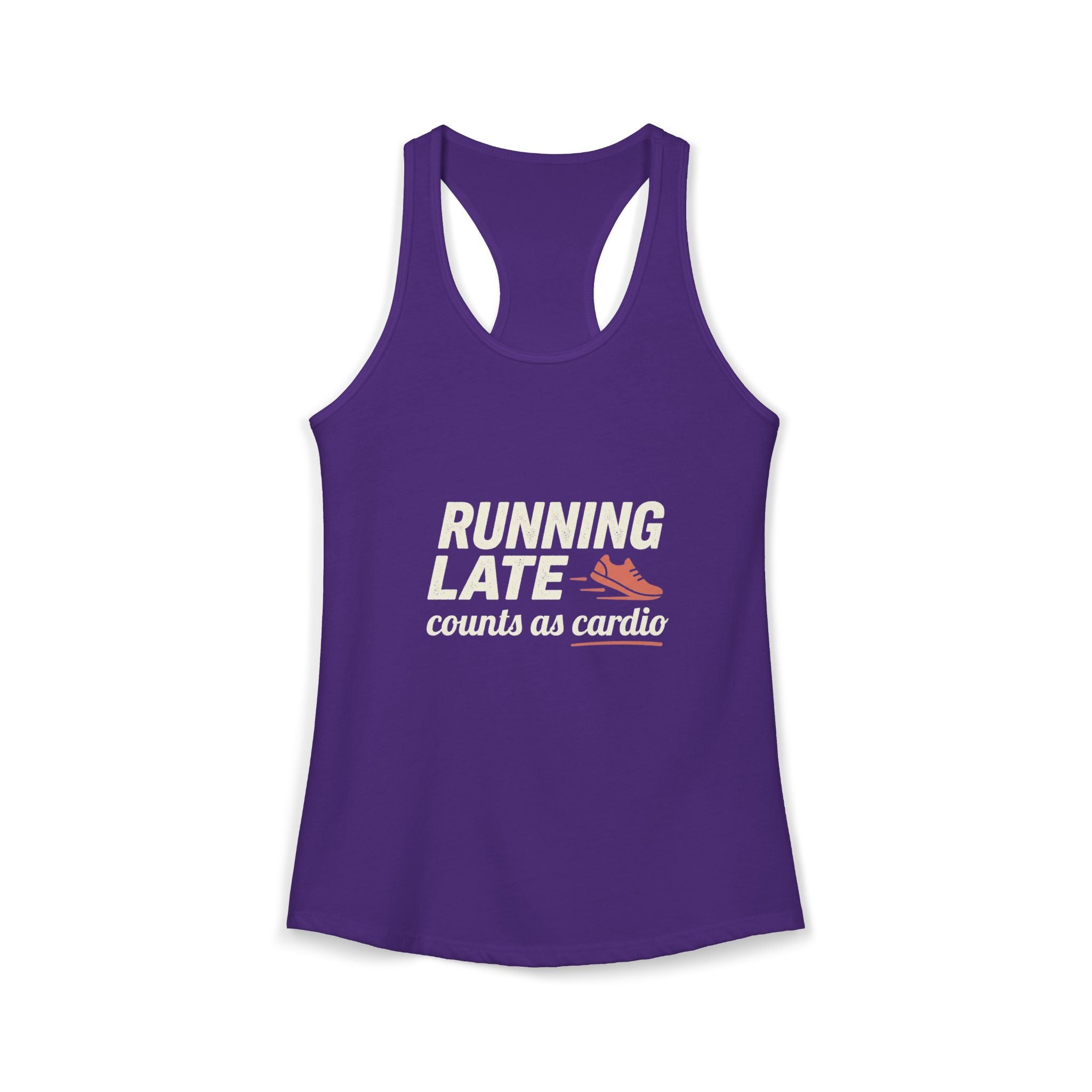 Running Late Counts as Cardio Women's Ideal Racerback Tank