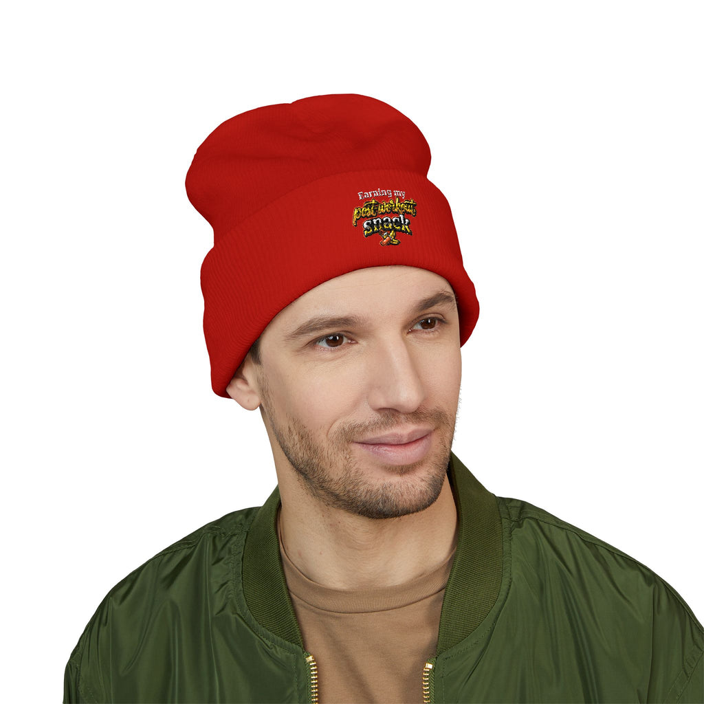 Earning My Post-Workout Snack Classic Cuffed Beanie (Embroidery)