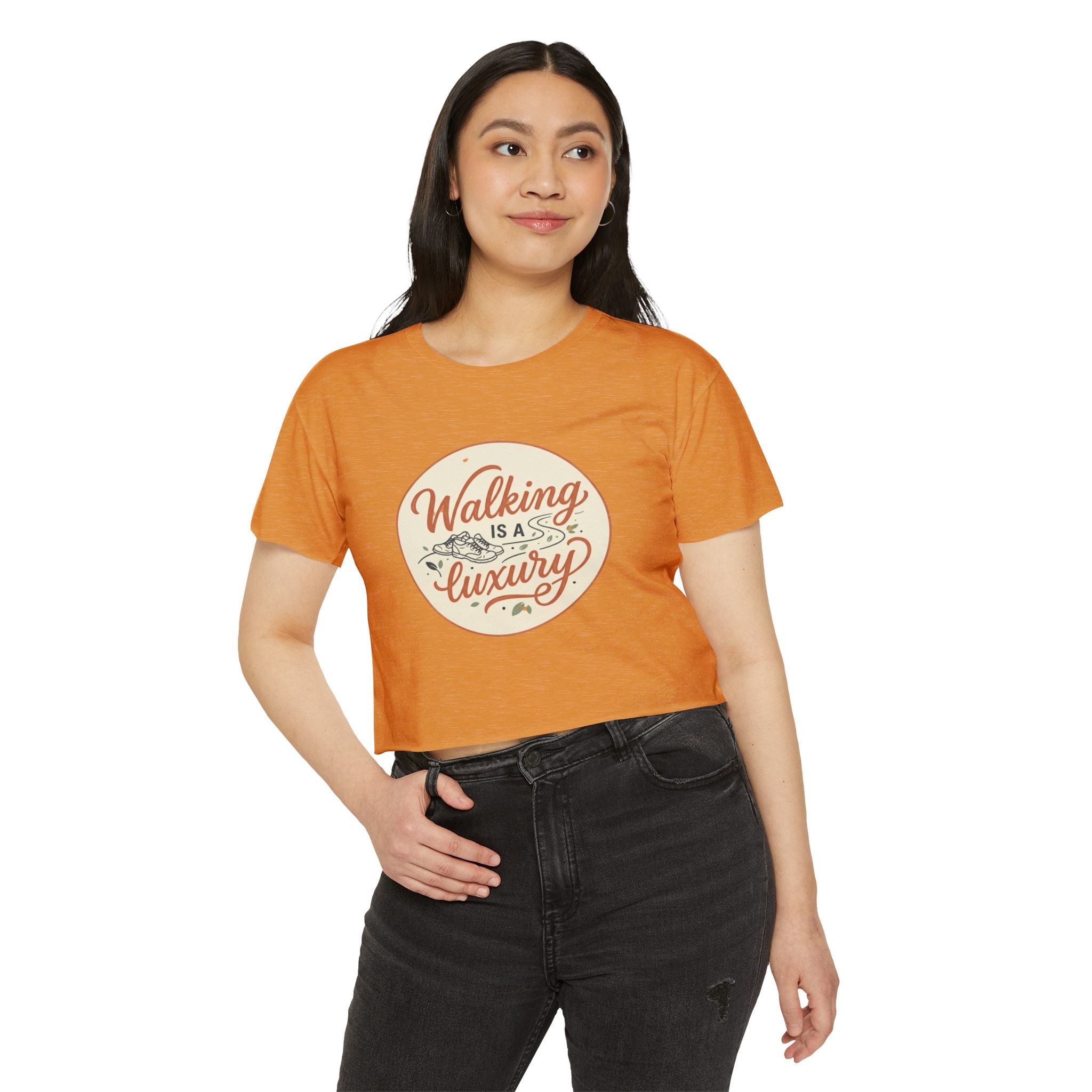 Walking is a Luxury Women's Festival Crop Top