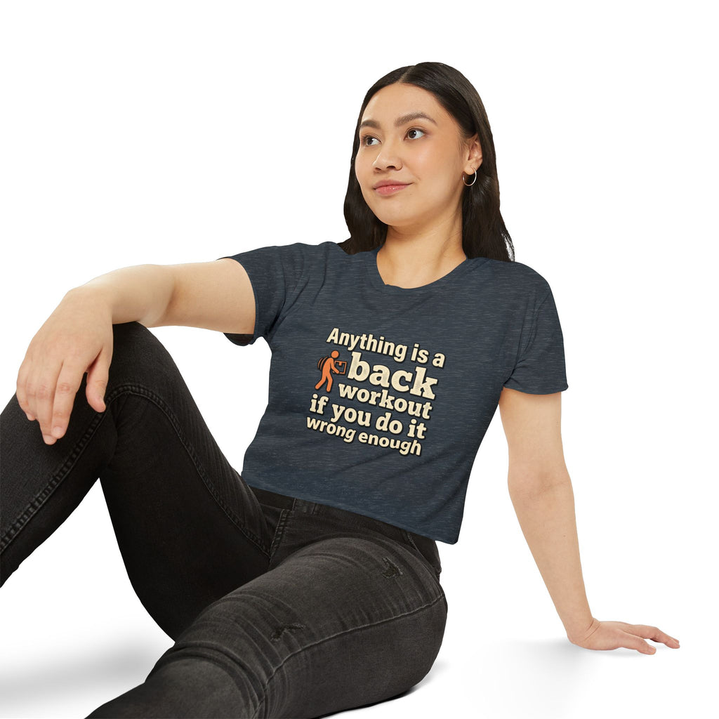 Anything is a Back Workout Women's Festival Crop Top