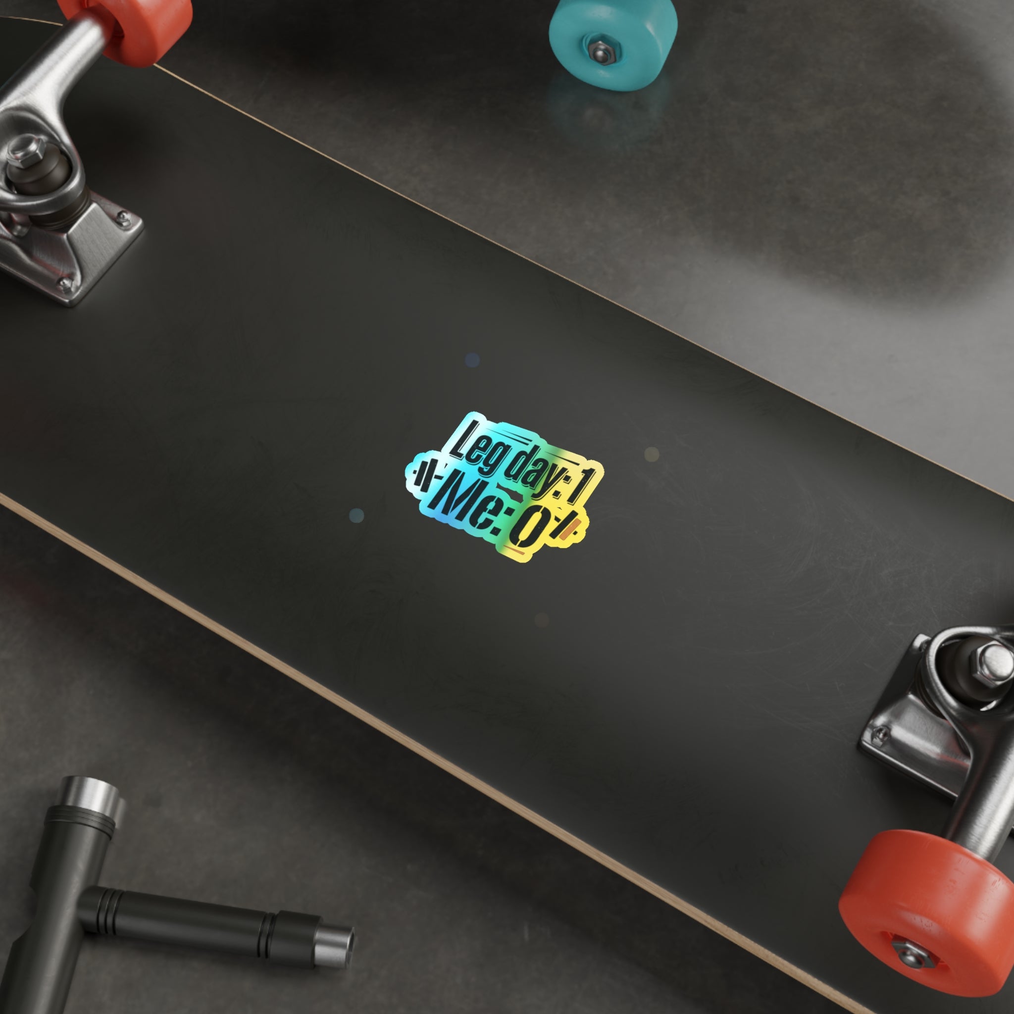 Leg Day Holographic Die-cut Stickers