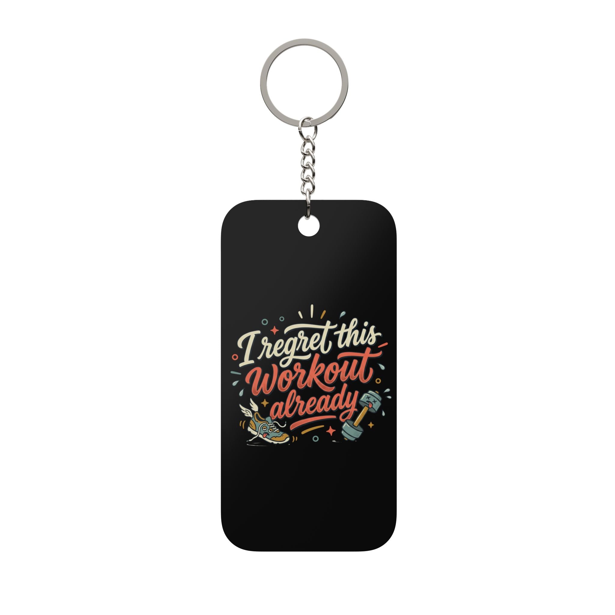 I Regret This Workout Already Double-Sided Keychain Charm