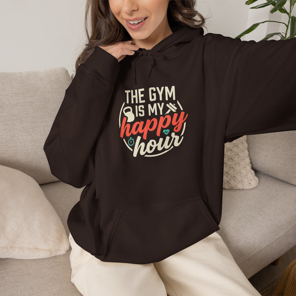 The Gym is My Happy Hour Unisex Heavy Blend™ Hooded Sweatshirt