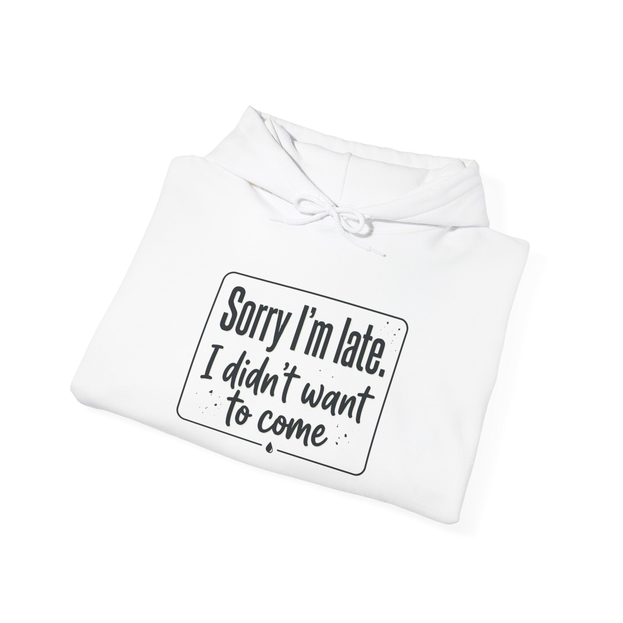 Sorry I'm Late I Didn't Want to Come Unisex Heavy Blend™ Hooded Sweatshirt