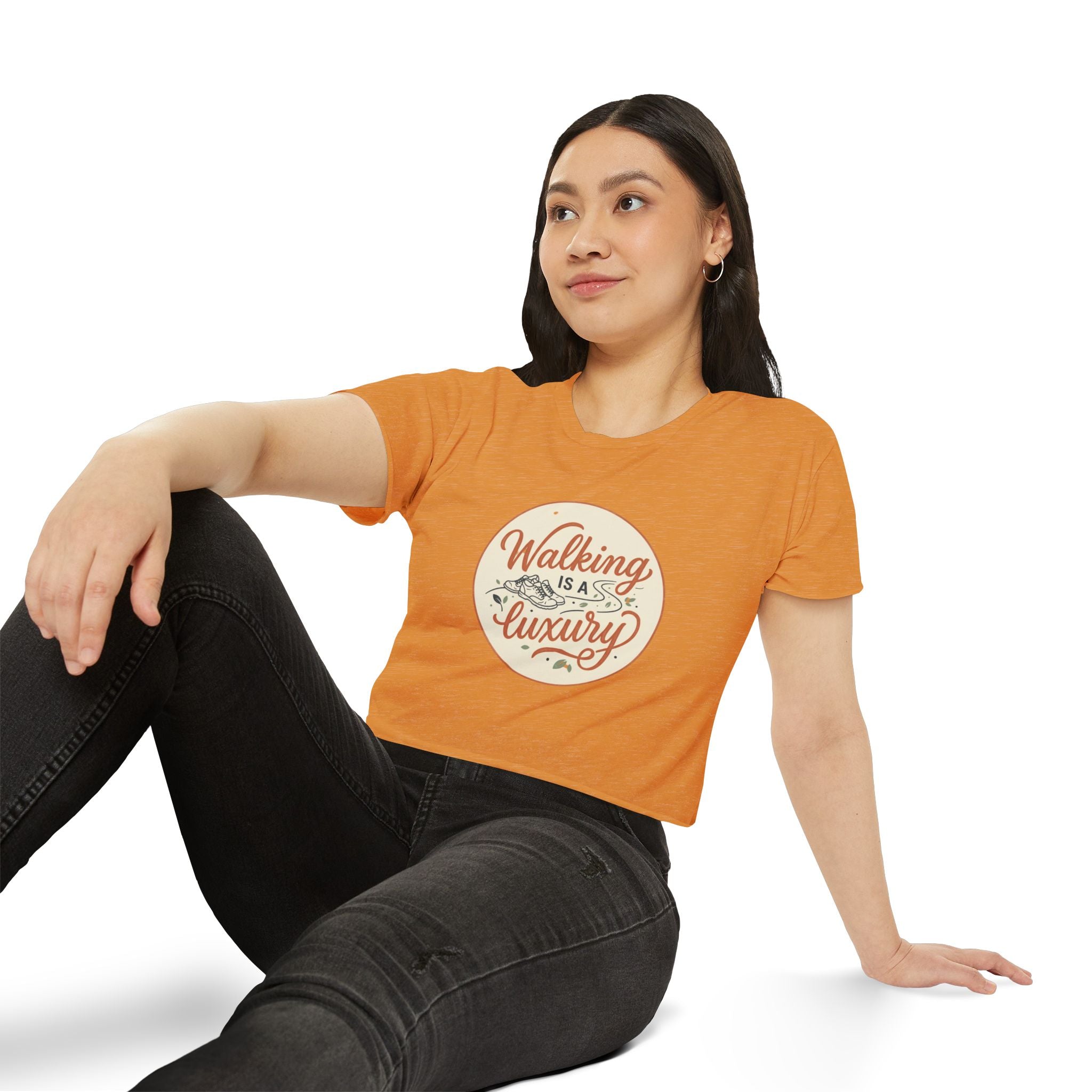 Walking is a Luxury Women's Festival Crop Top