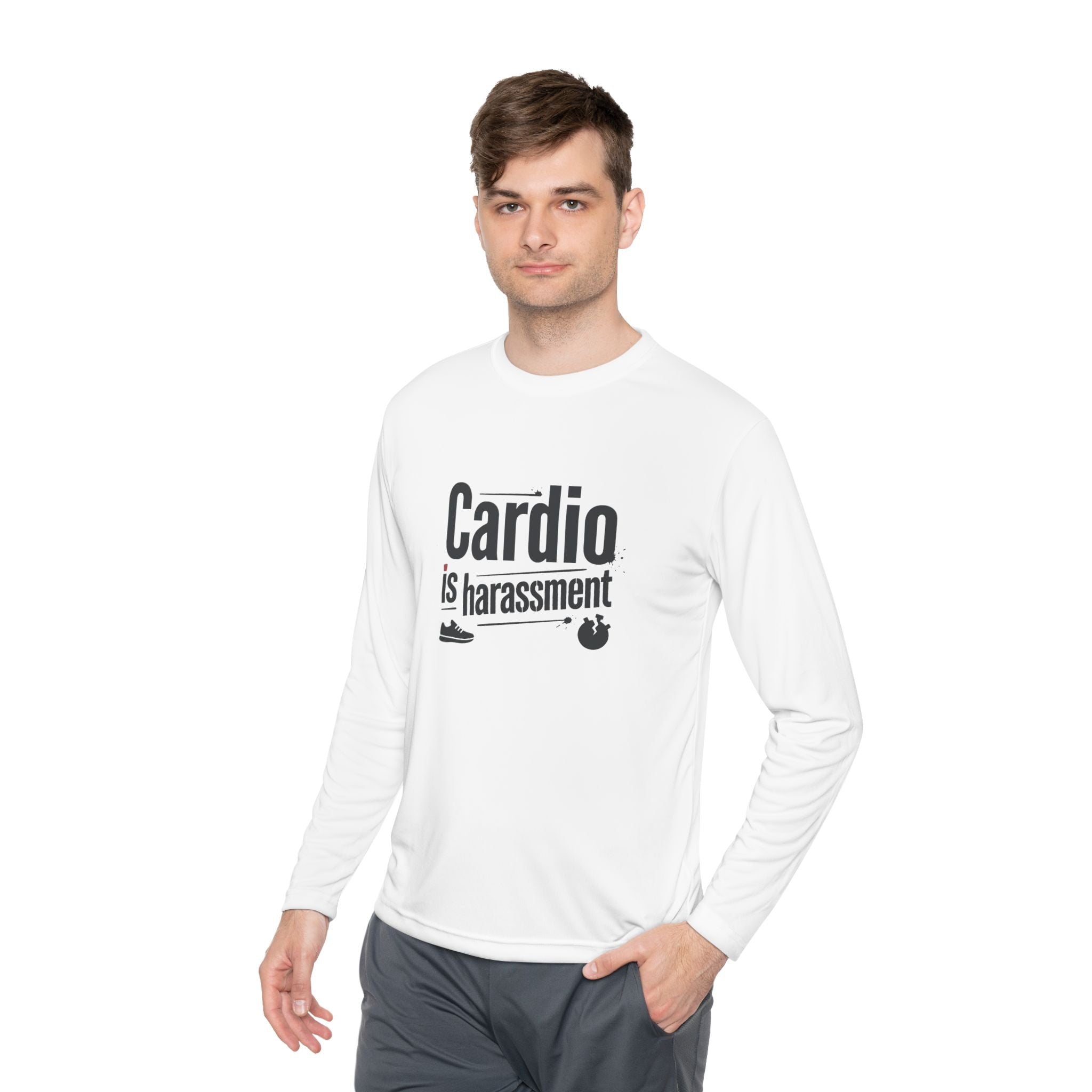 Cardio is Harassment Unisex Lightweight Long Sleeve Tee