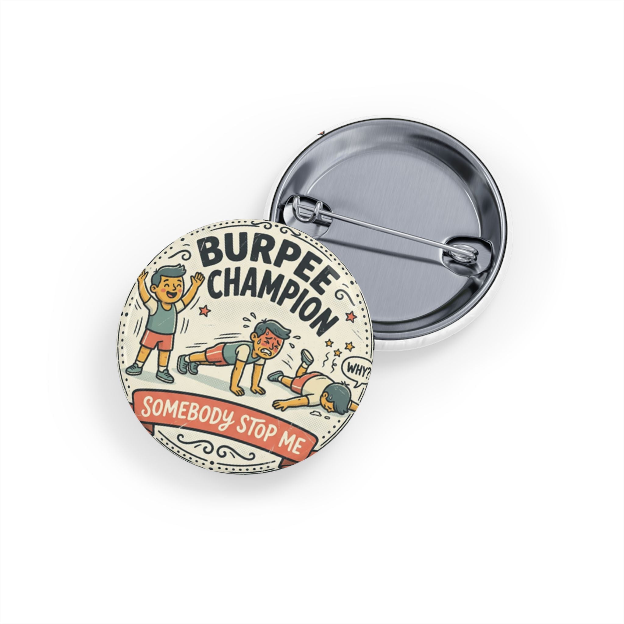 Burpee Champion Round Pins