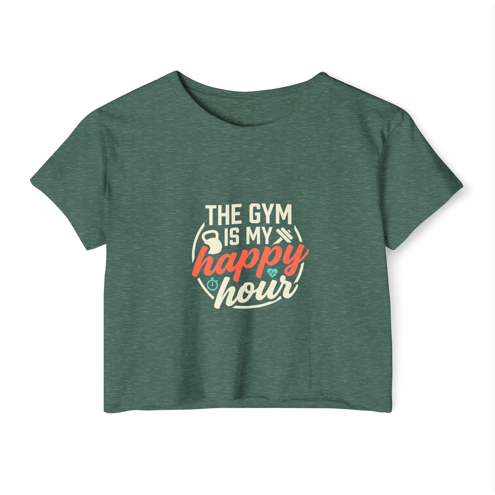 The Gym is My Happy Hour Women's Festival Crop Top