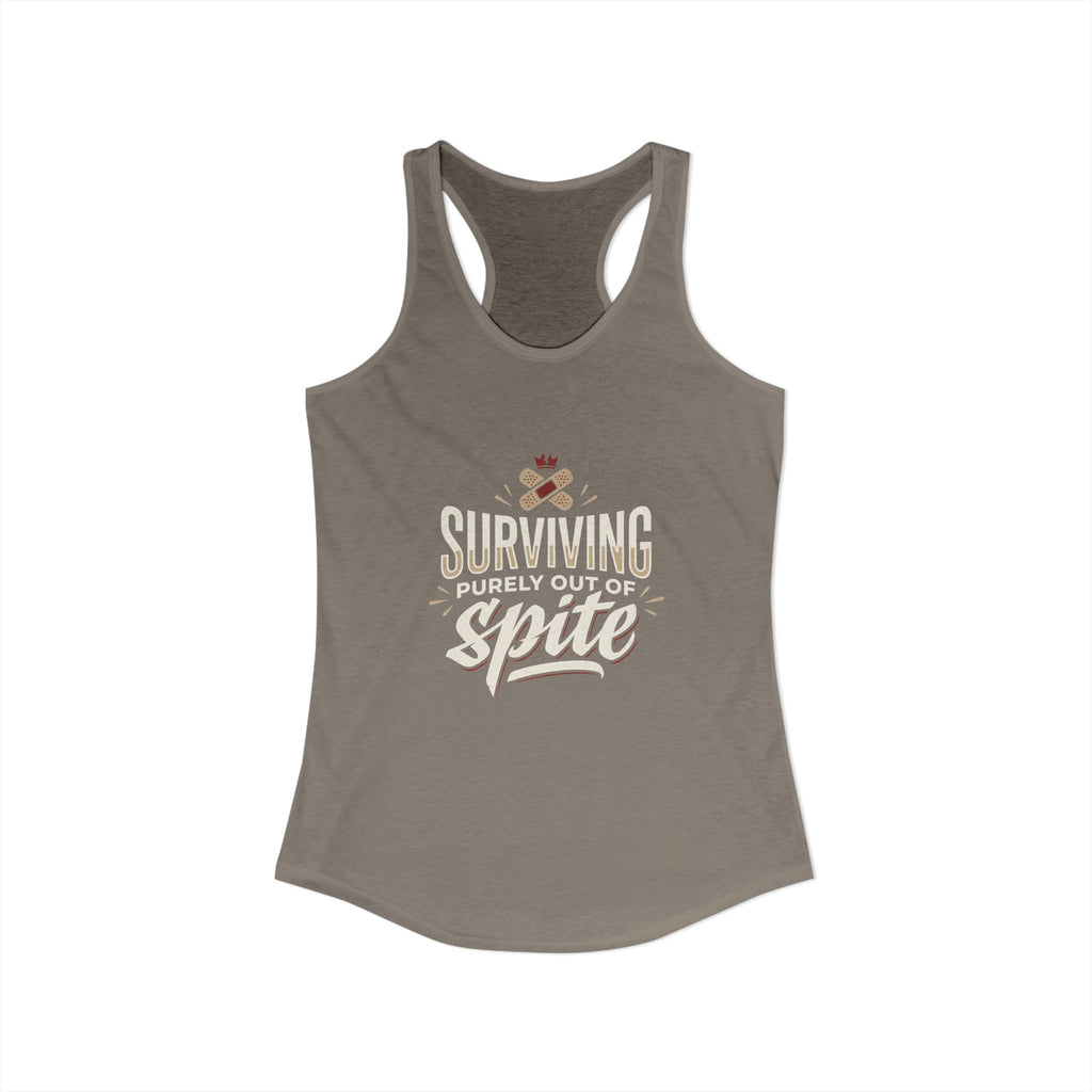 Surviving Purely Out of Spite Women's Ideal Racerback Tank