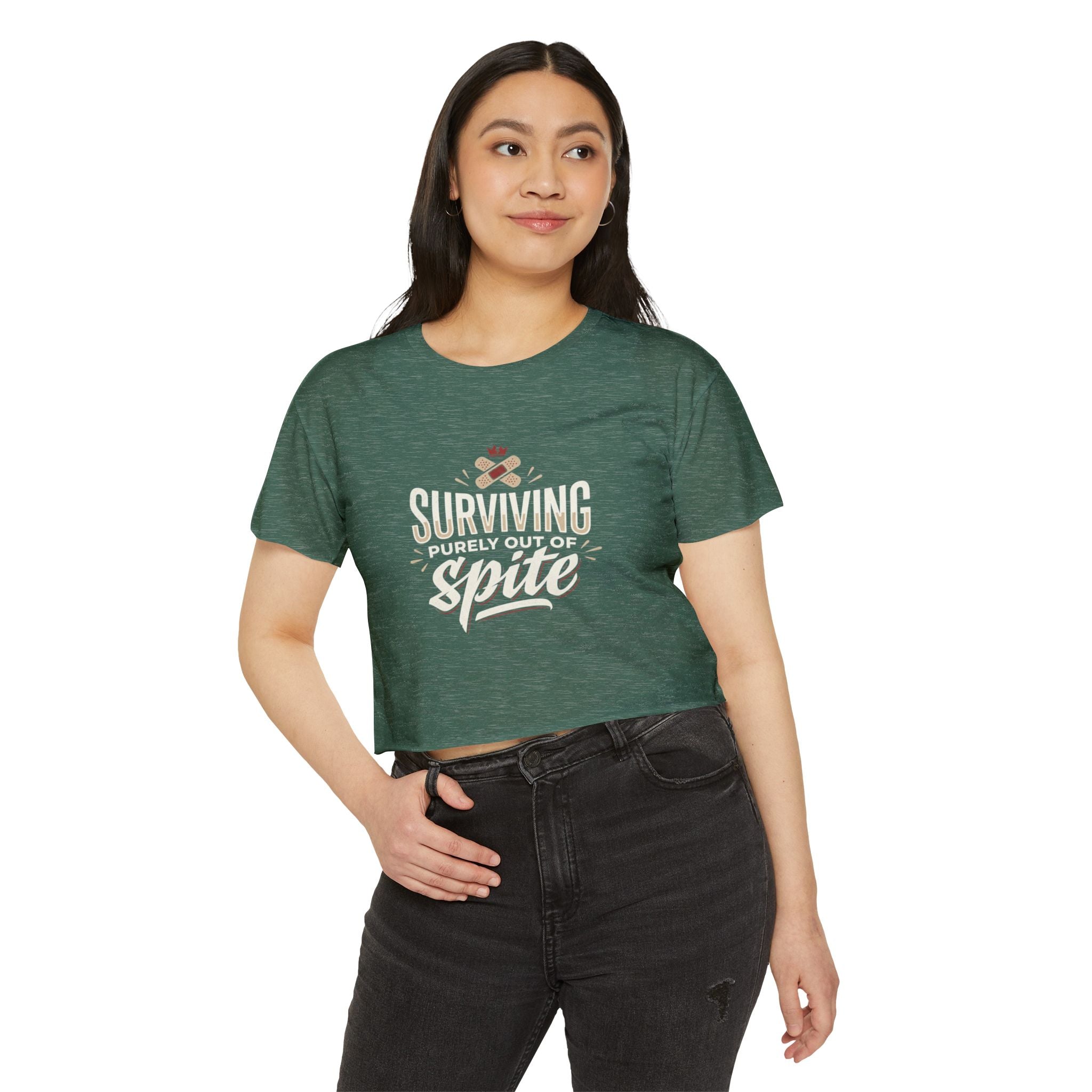 Surviving Purely Out of Spite Women's Festival Crop Top