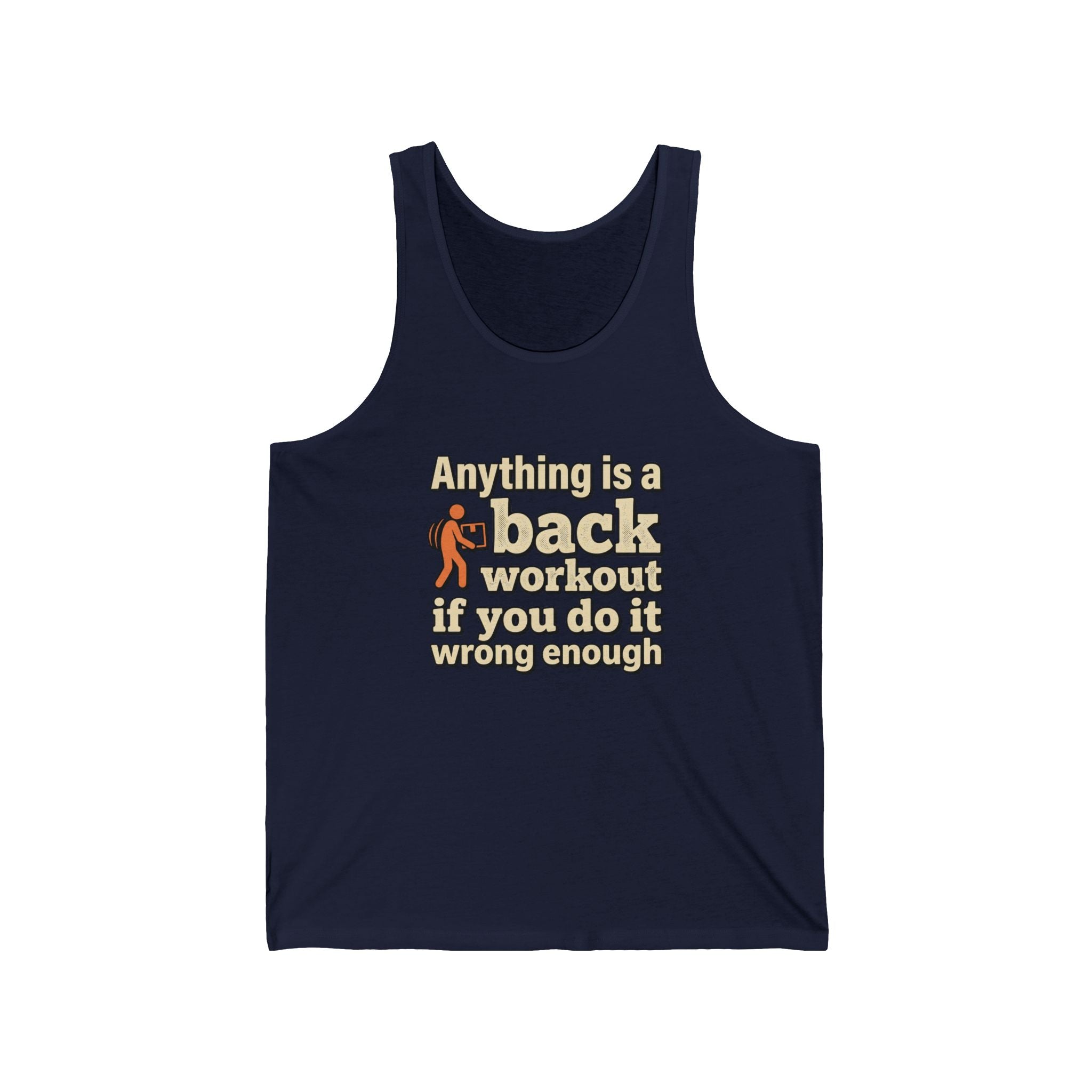 Anything is a Back Workout Unisex Jersey Tank