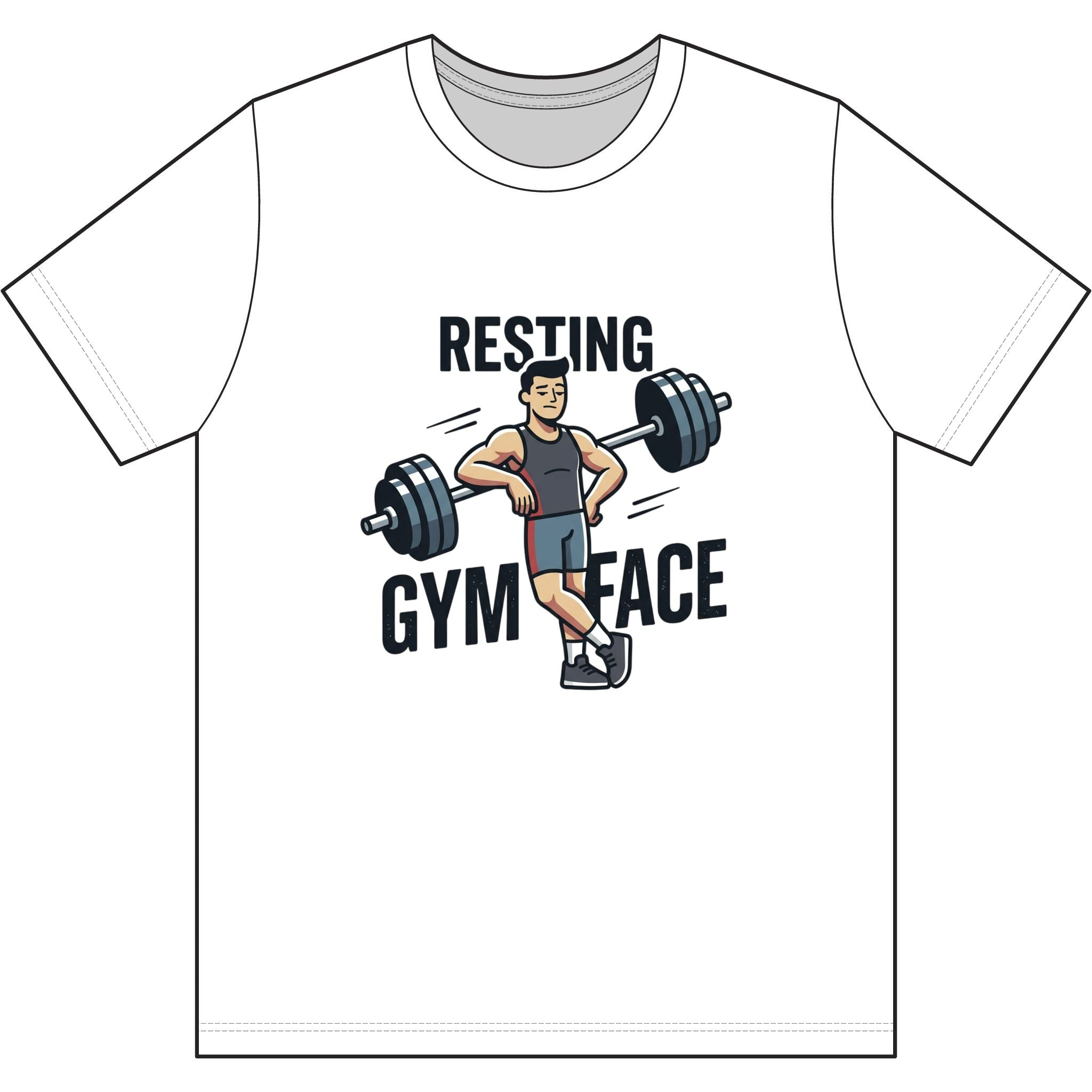 Resting Gym Face Dri-Power 100% Polyester T-Shirt