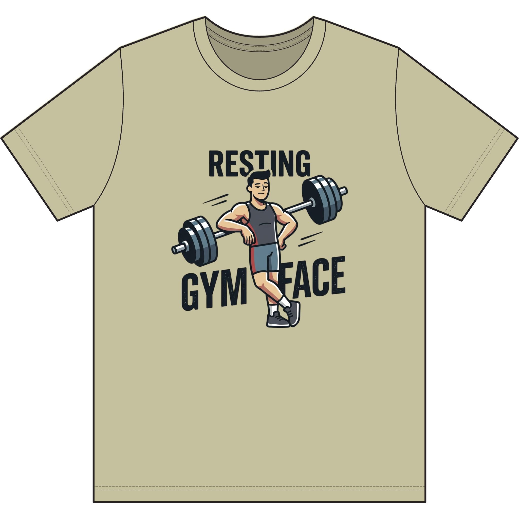 Resting Gym Face Dri-Power 100% Polyester T-Shirt