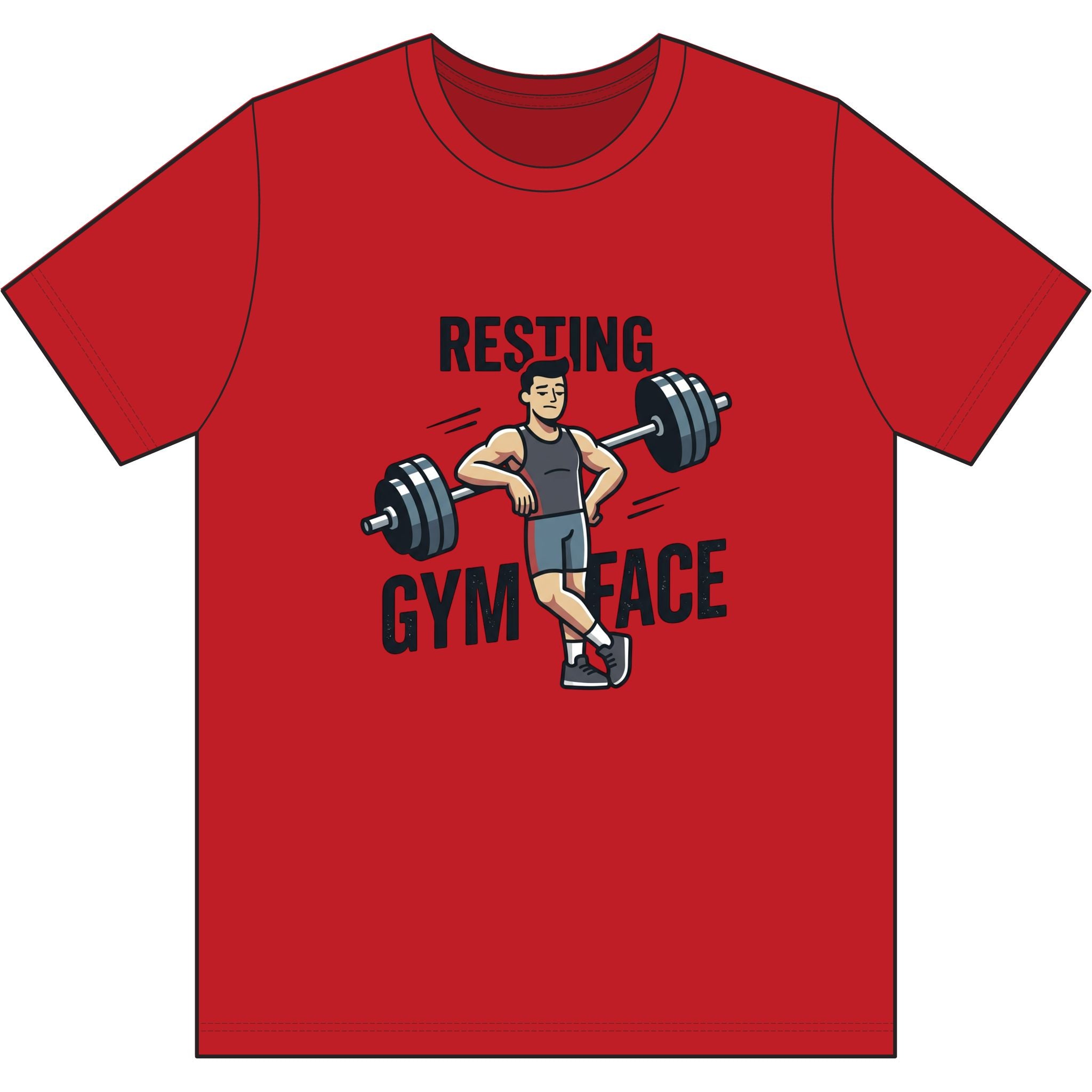 Resting Gym Face Dri-Power 100% Polyester T-Shirt