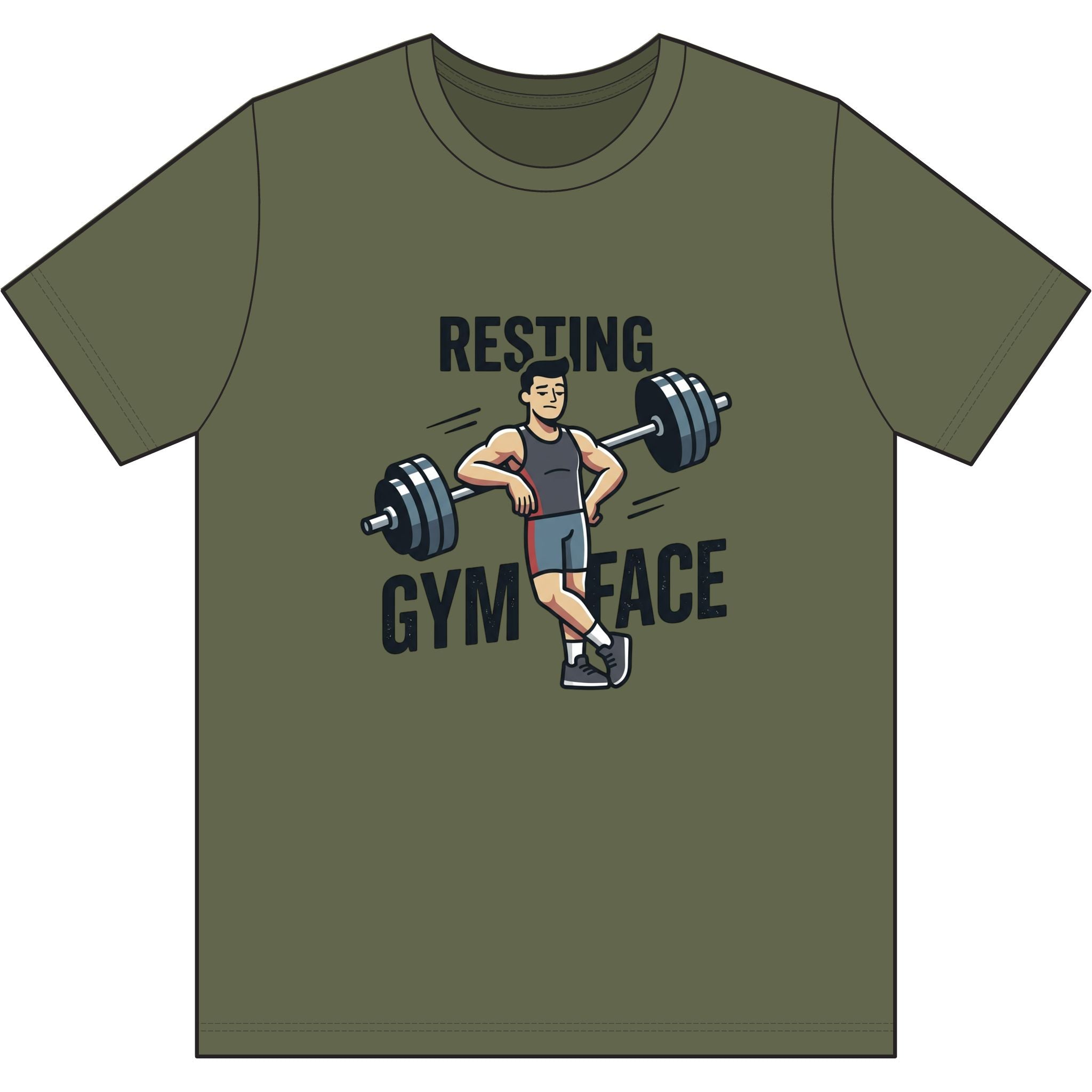 Resting Gym Face Dri-Power 100% Polyester T-Shirt