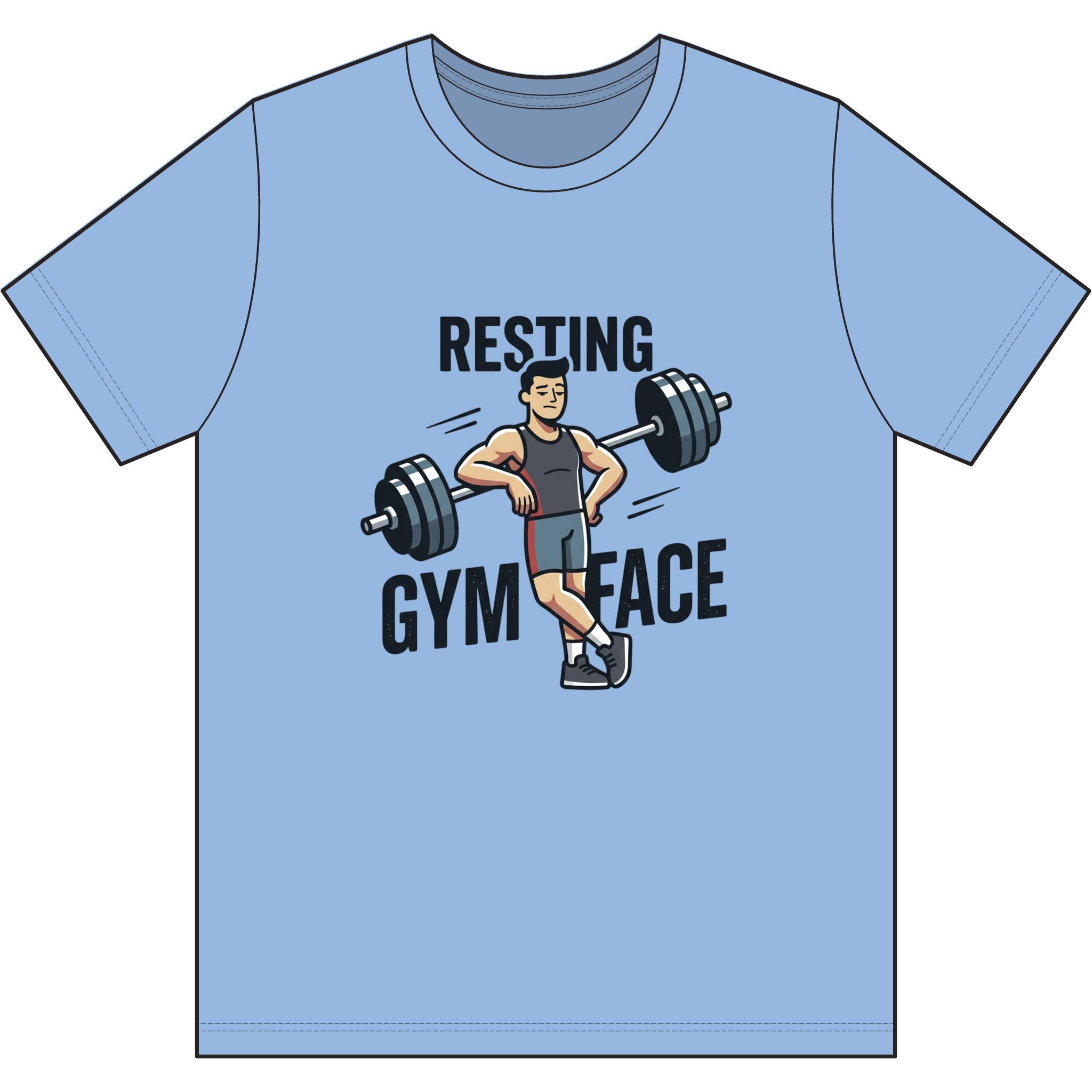 Resting Gym Face Dri-Power 100% Polyester T-Shirt