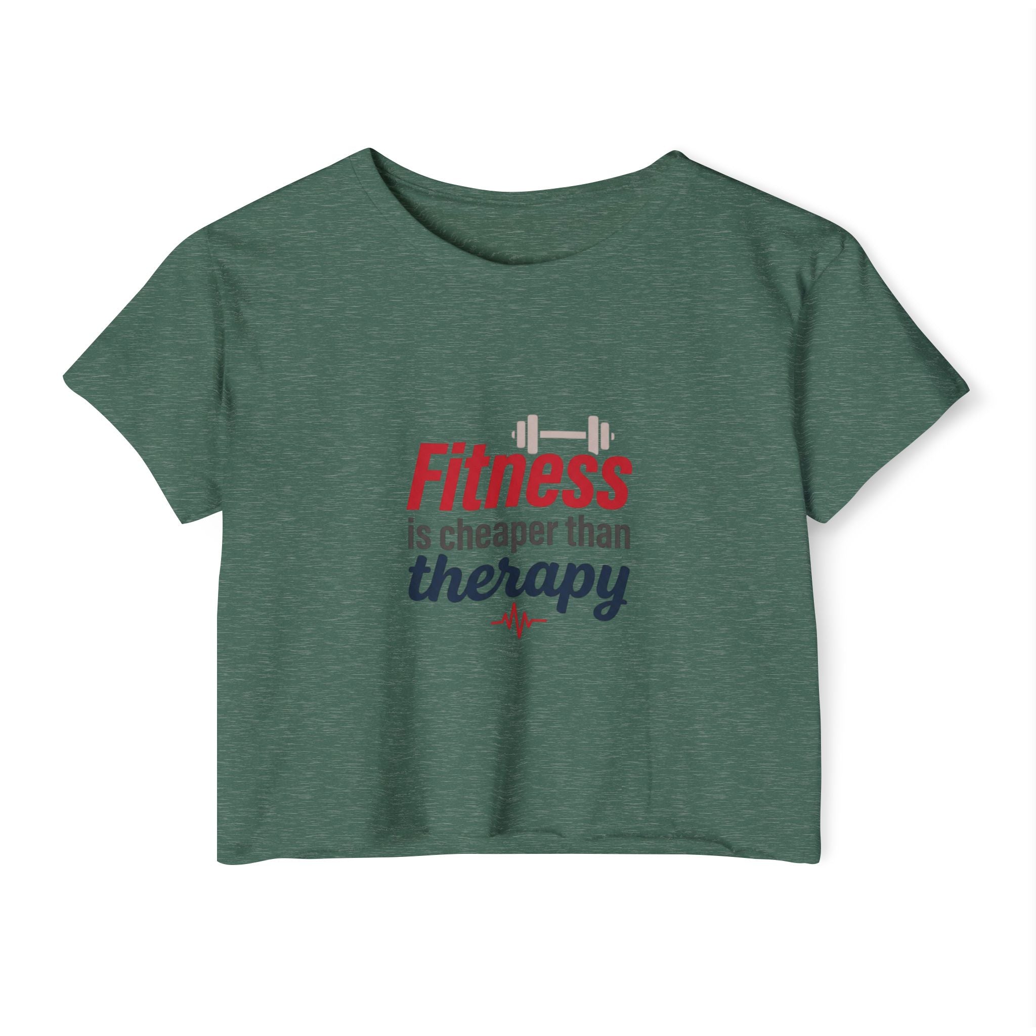 Fitness is Cheaper than Therapy Women's Festival Crop Top