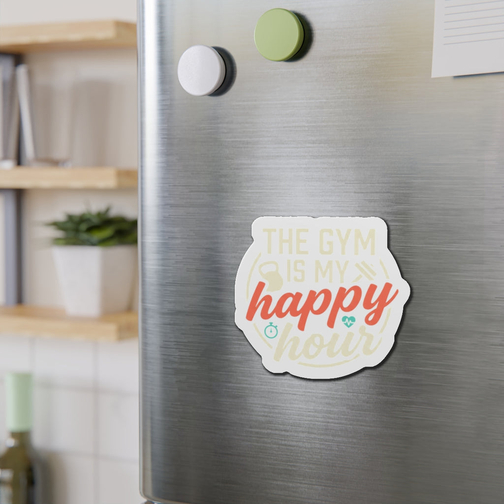 The Gym is My Happy Hour Die-Cut Magnets