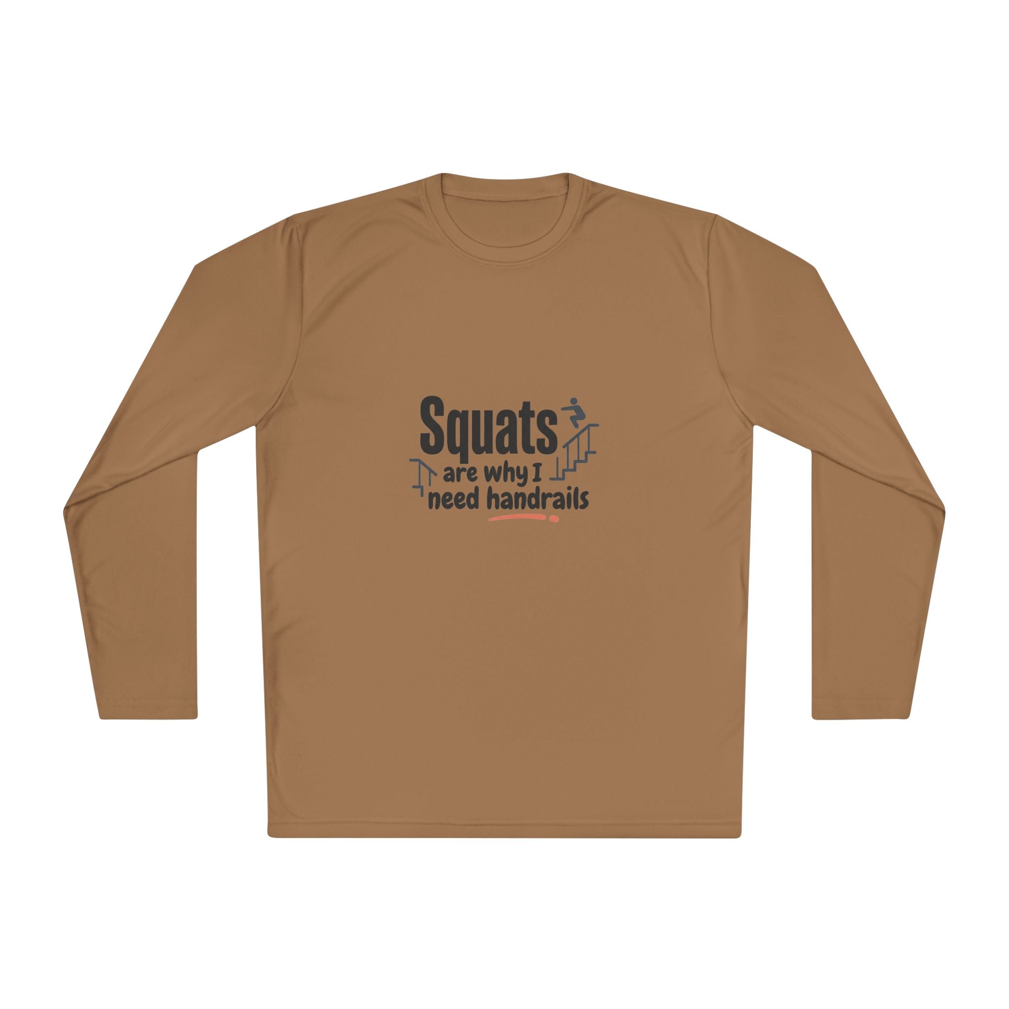 Squats are Why I Need Handrails Unisex Lightweight Long Sleeve Tee