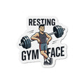 Resting Gym Face Die-Cut Magnets