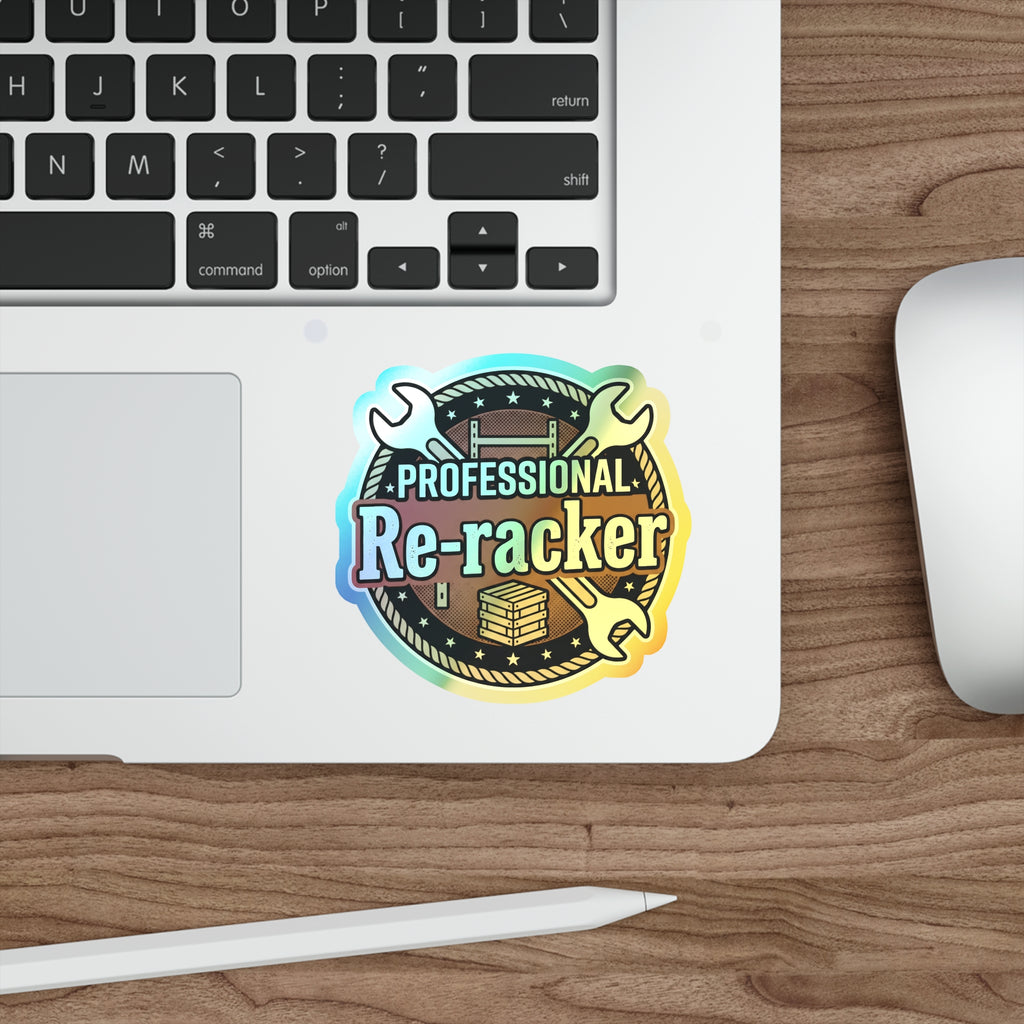 Professional Re-Racker Holographic Die-cut Stickers