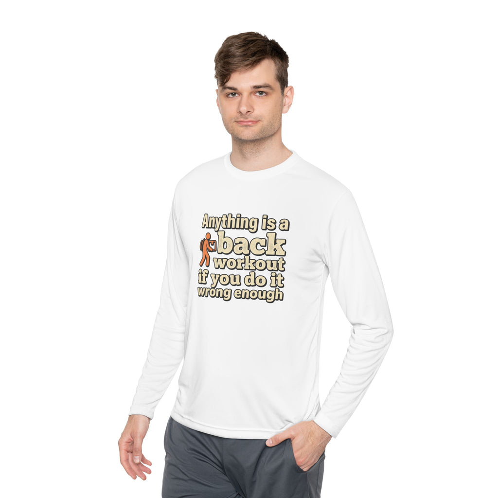 Anything is a Back Workout Unisex Lightweight Long Sleeve Tee