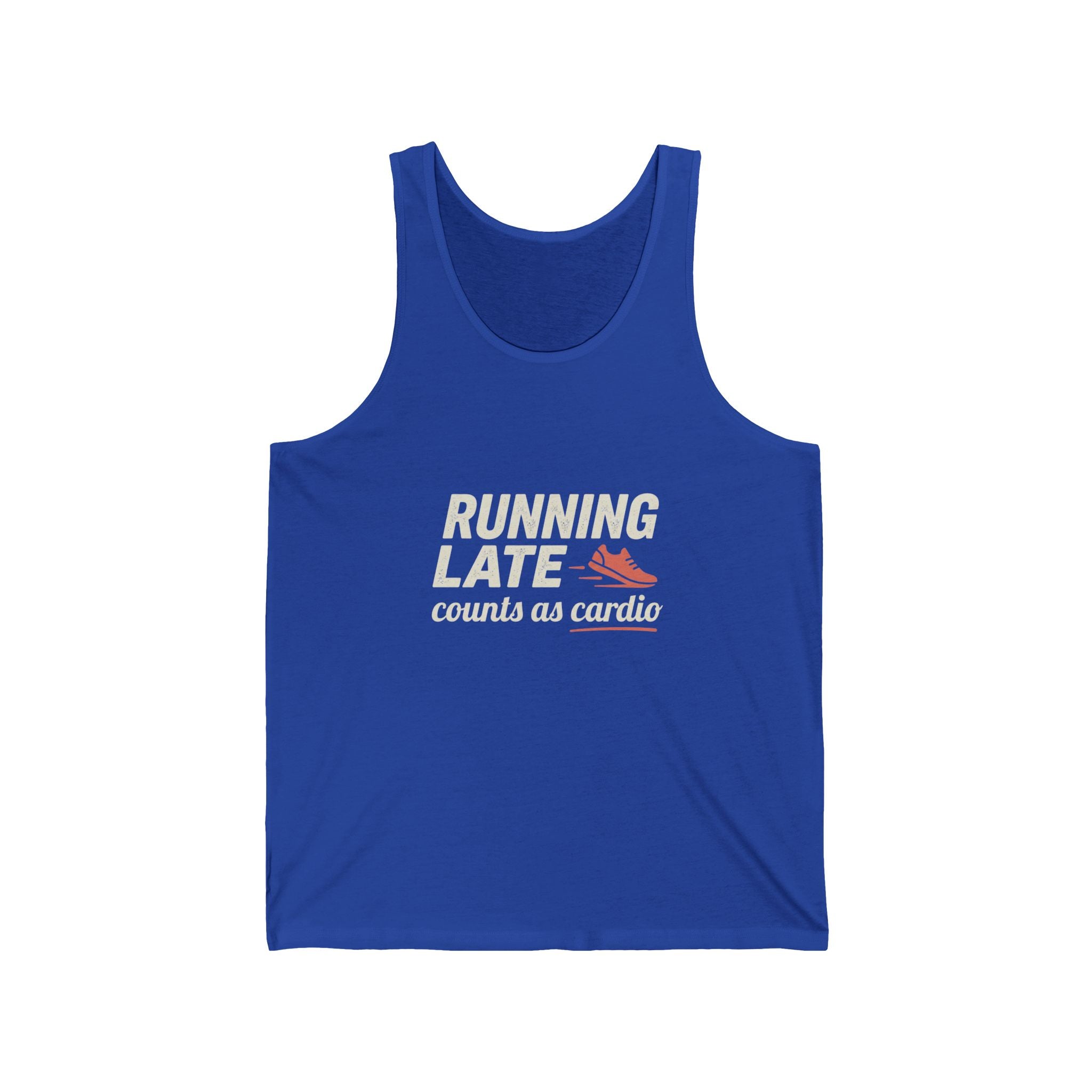 Running Late Counts as Cardio Unisex Jersey Tank