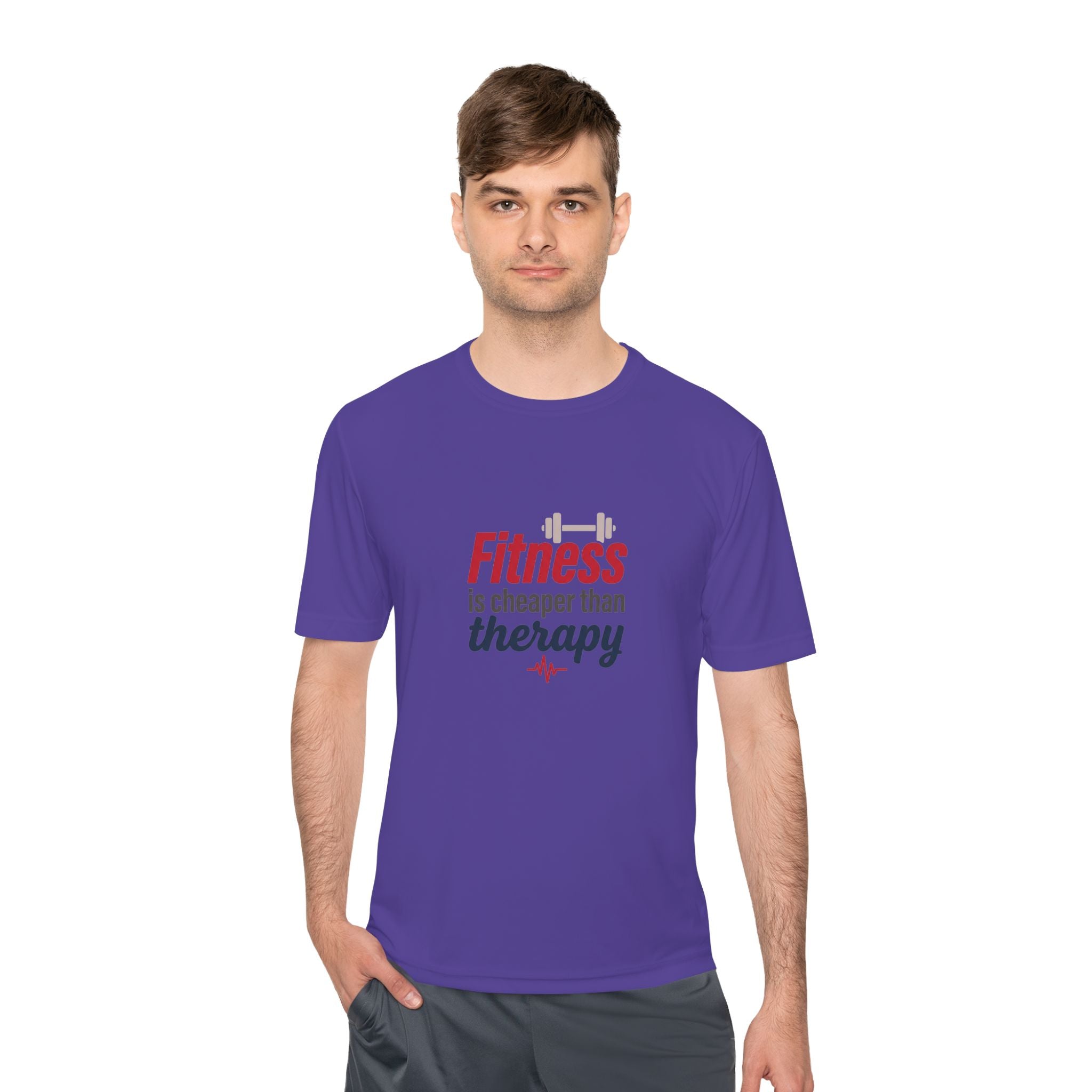 Fitness is Cheaper than Therapy Unisex Moisture Wicking Tee