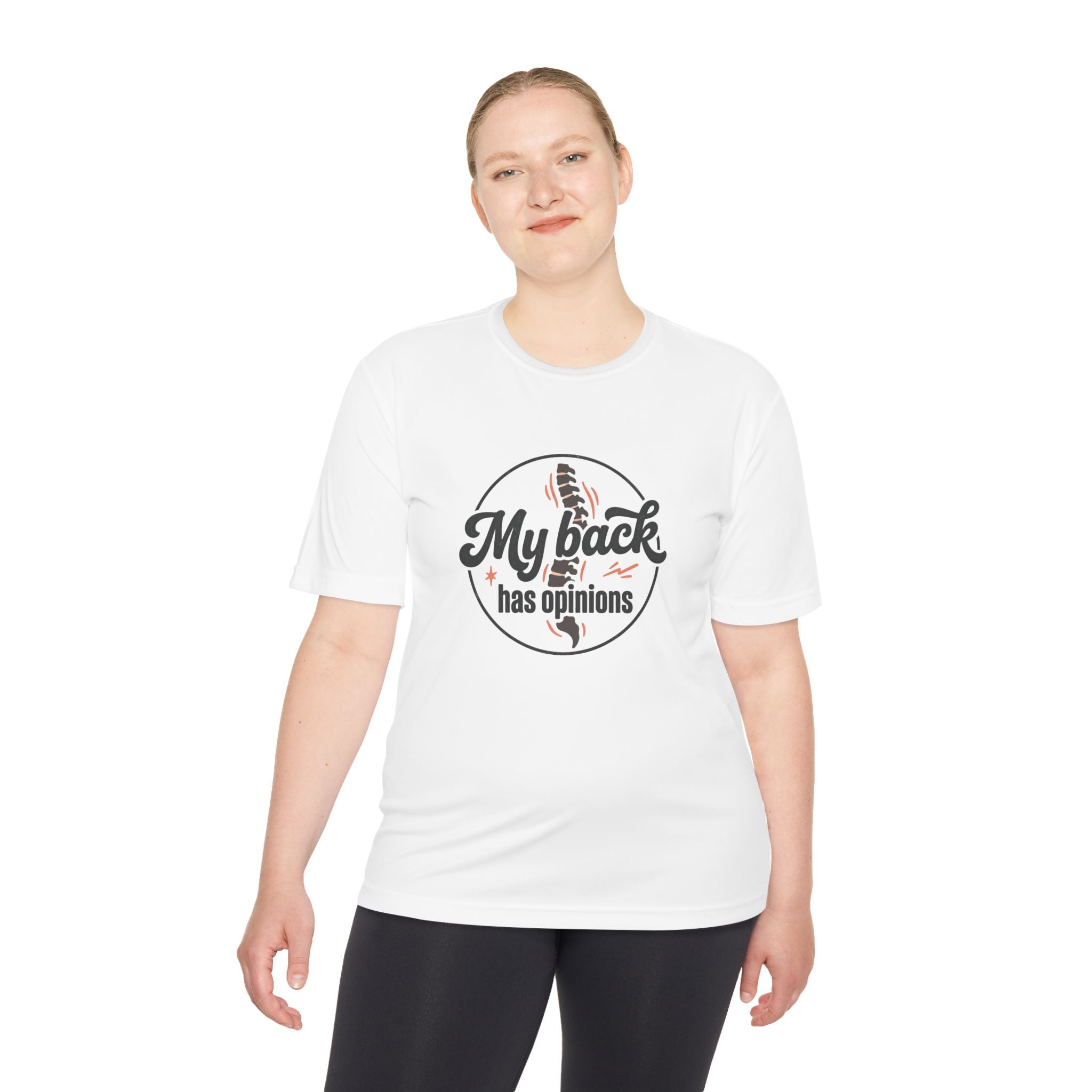 My Back Has Opinions Unisex Moisture Wicking Tee