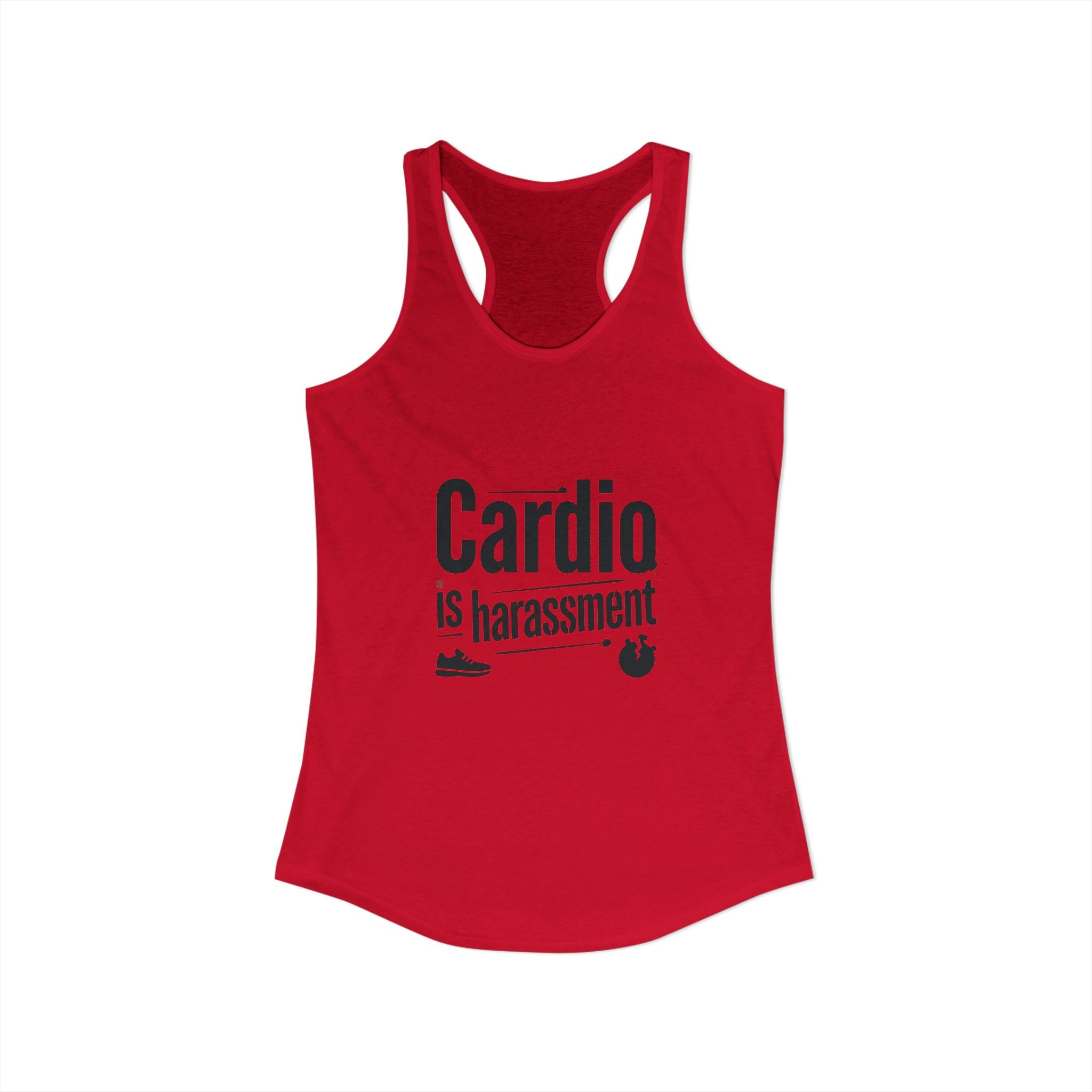 Cardio is Harassment Women's Ideal Racerback Tank