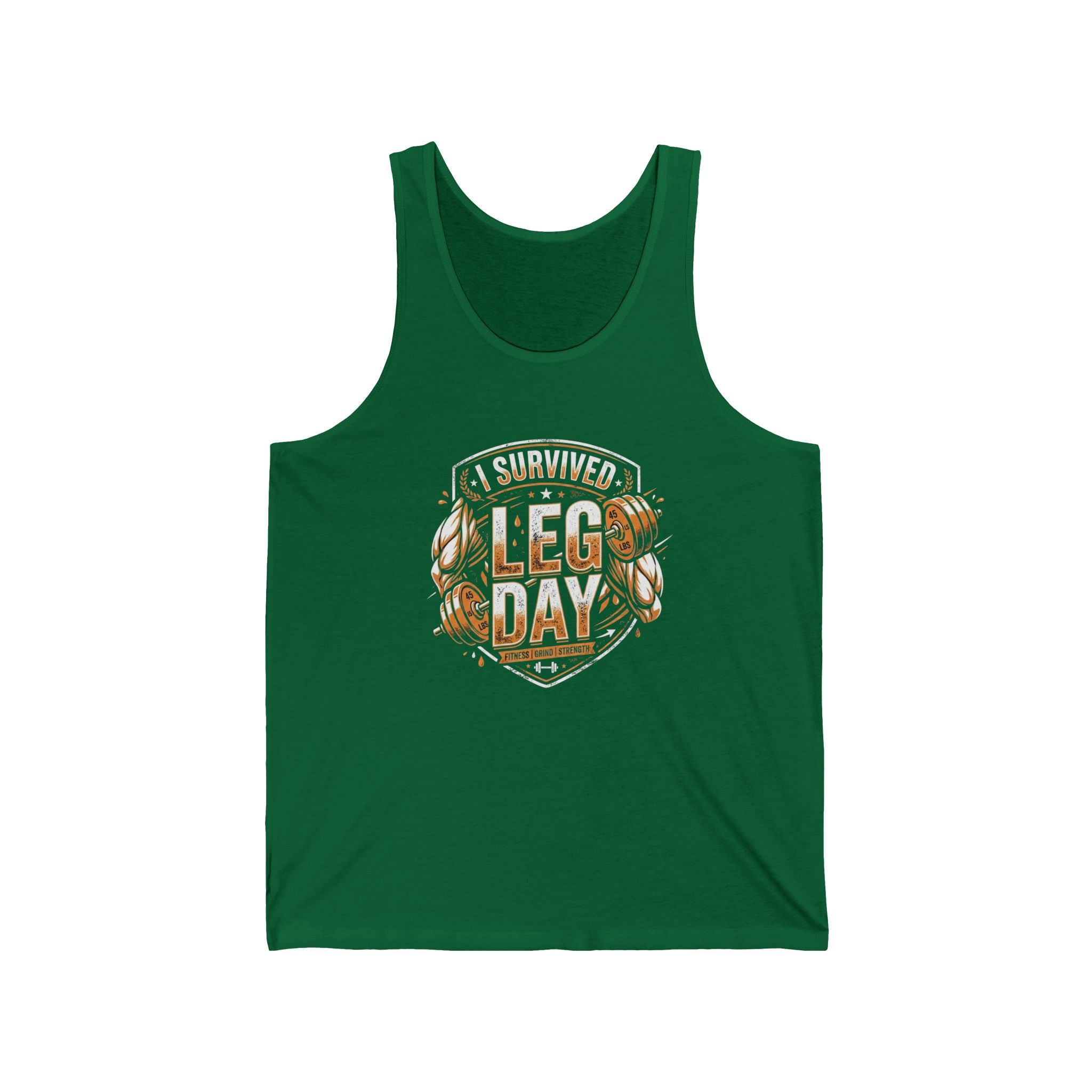 I Survived Leg Day Unisex Jersey Tank