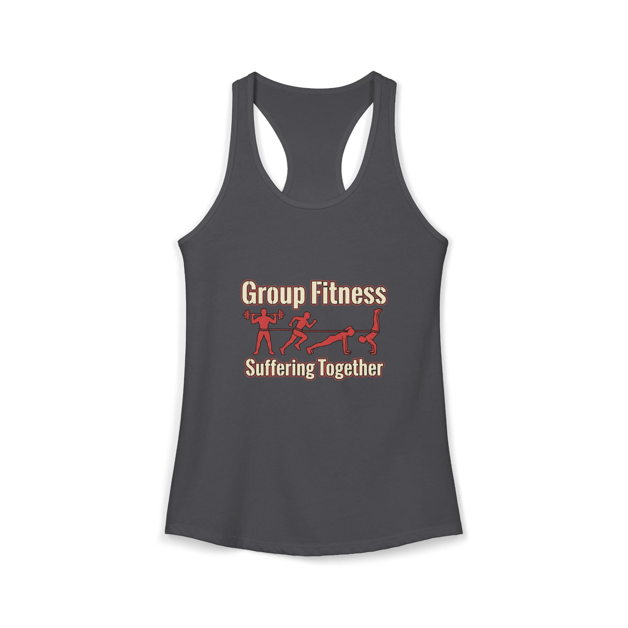 Group Fitness Suffering Together Women's Ideal Racerback Tank