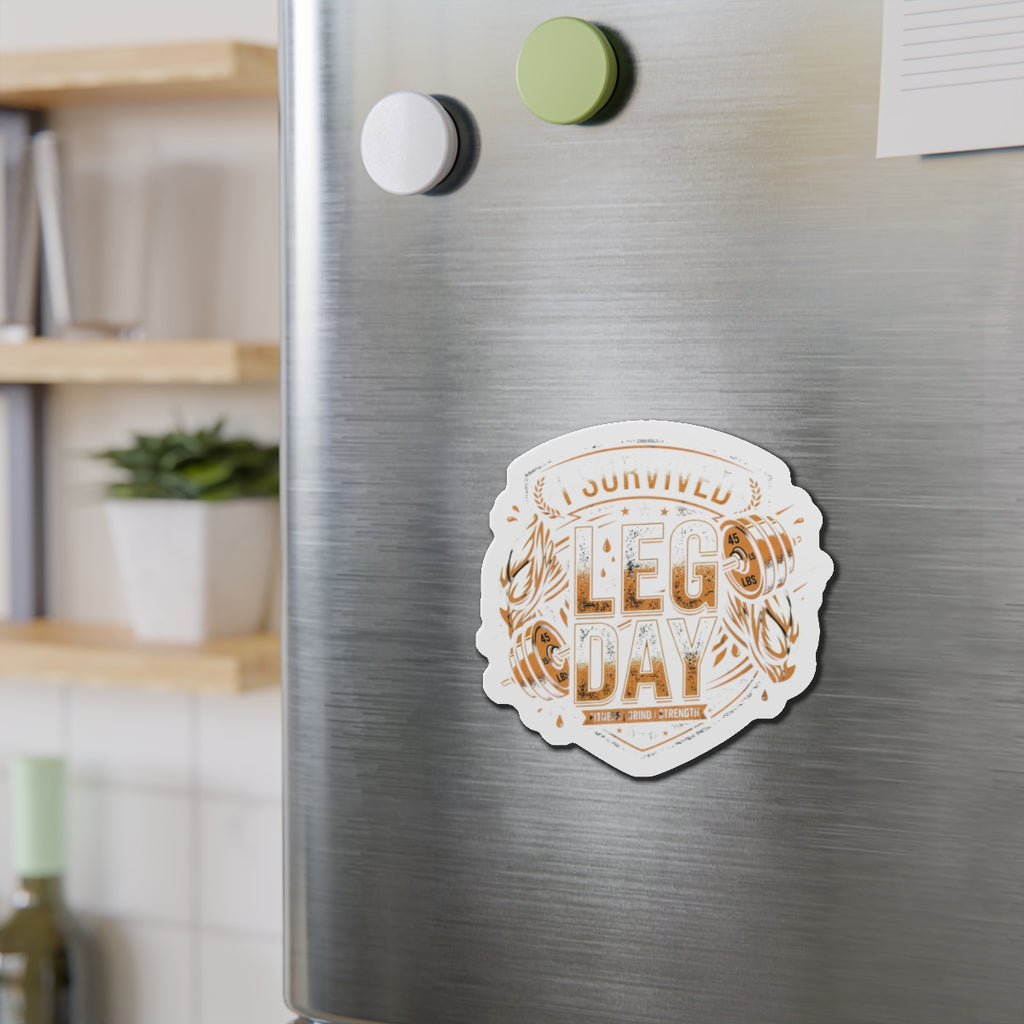 I Survived Leg Day Die-Cut Magnets