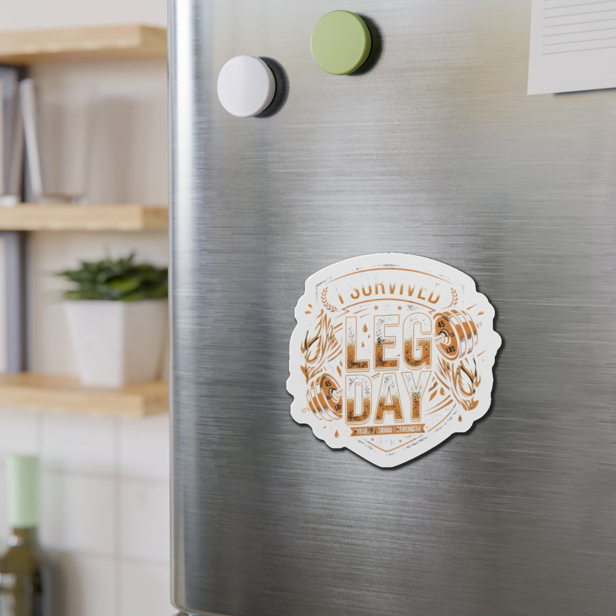 I Survived Leg Day Die-Cut Magnets