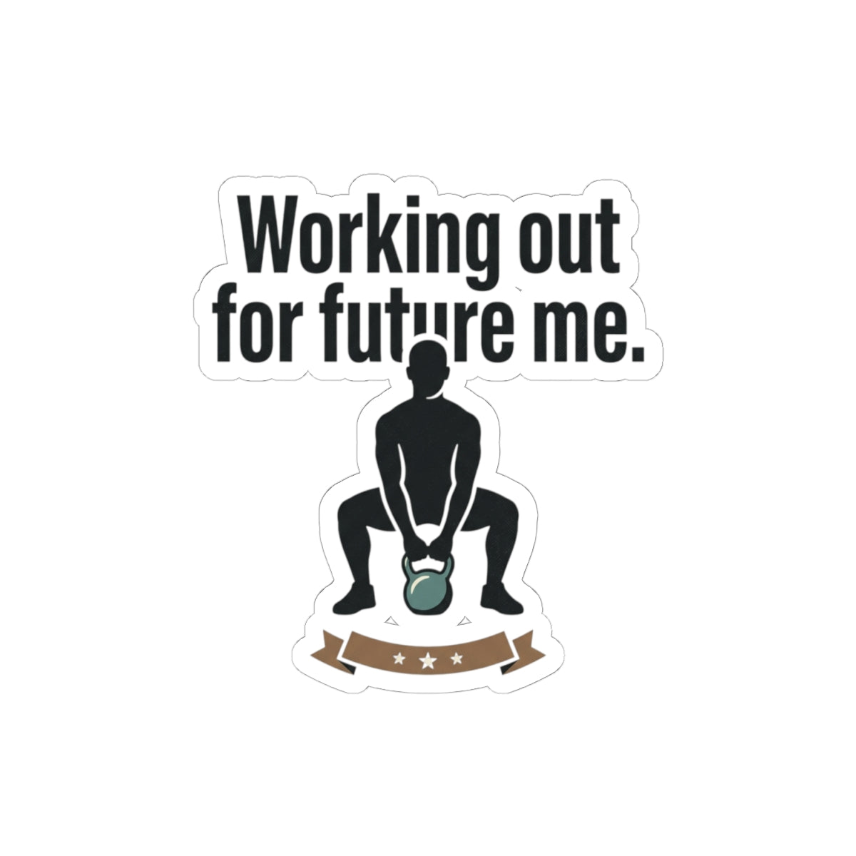Working Out For Future Me Kiss-Cut Stickers