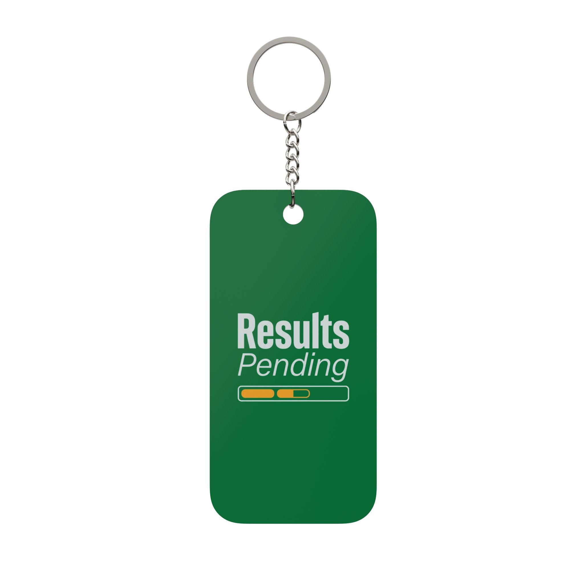 Results Pending Double-Sided Keychain Charm