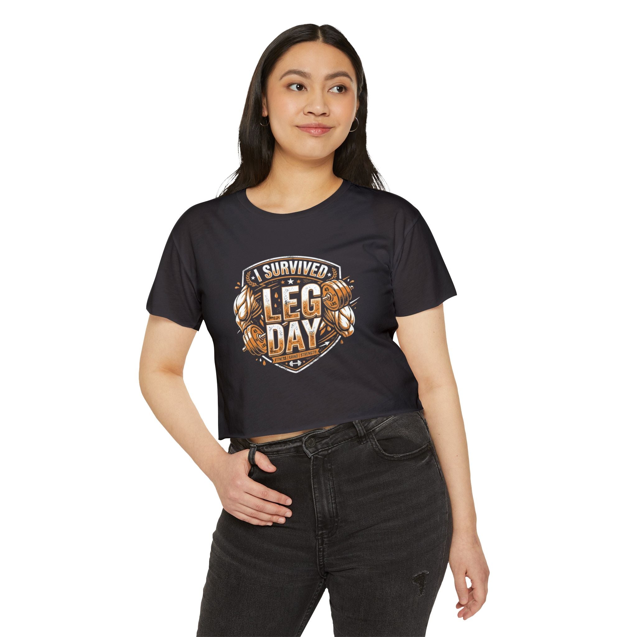 I Survived Leg Day Women's Festival Crop Top