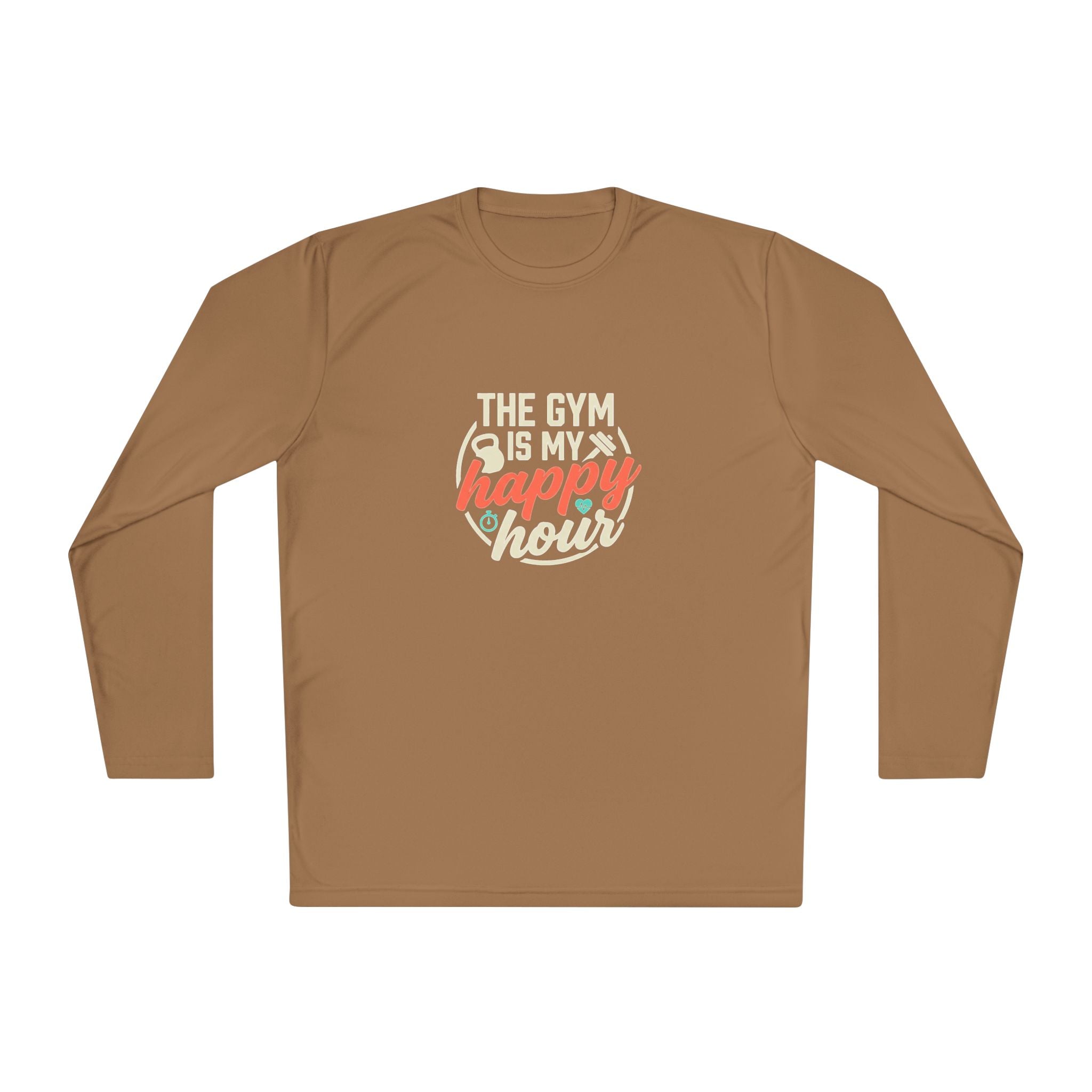 The Gym is My Happy Hour Unisex Lightweight Long Sleeve Tee