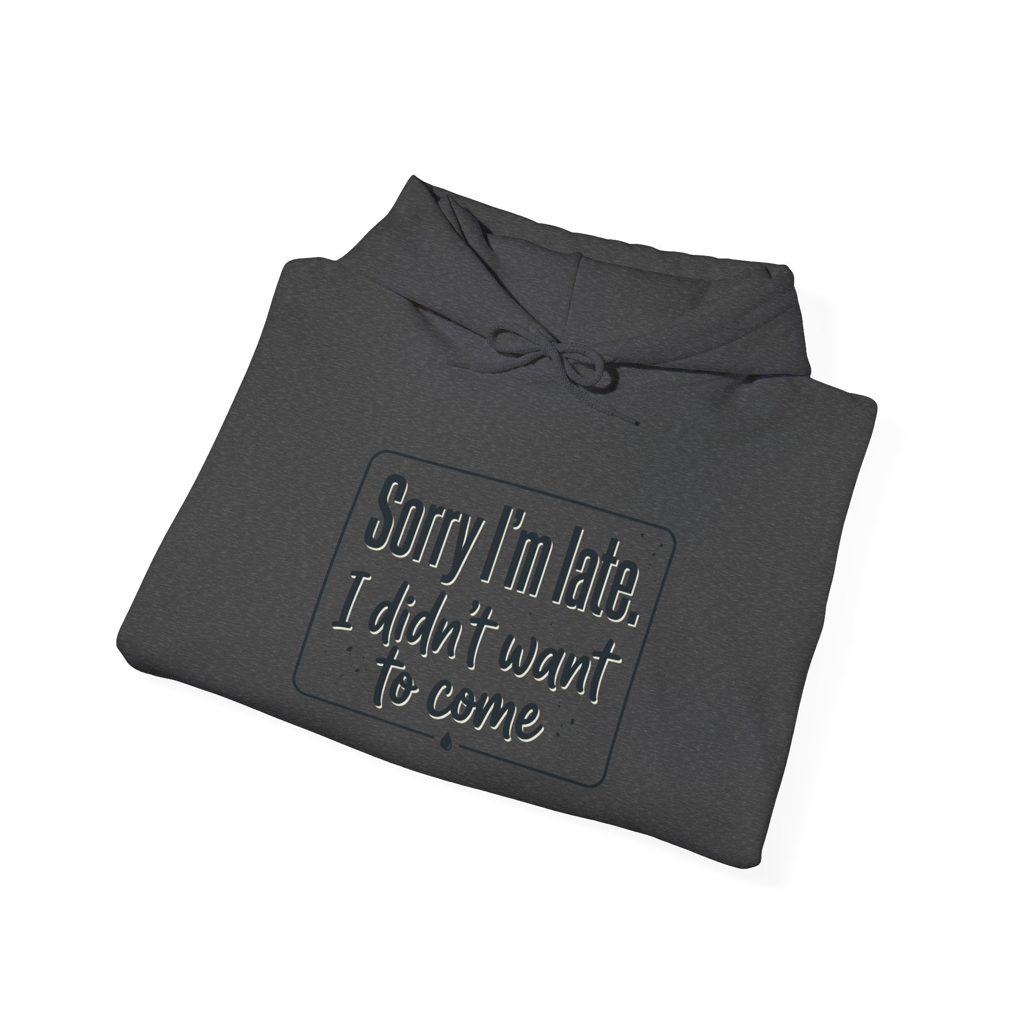 Sorry I'm Late I Didn't Want to Come Unisex Heavy Blend™ Hooded Sweatshirt