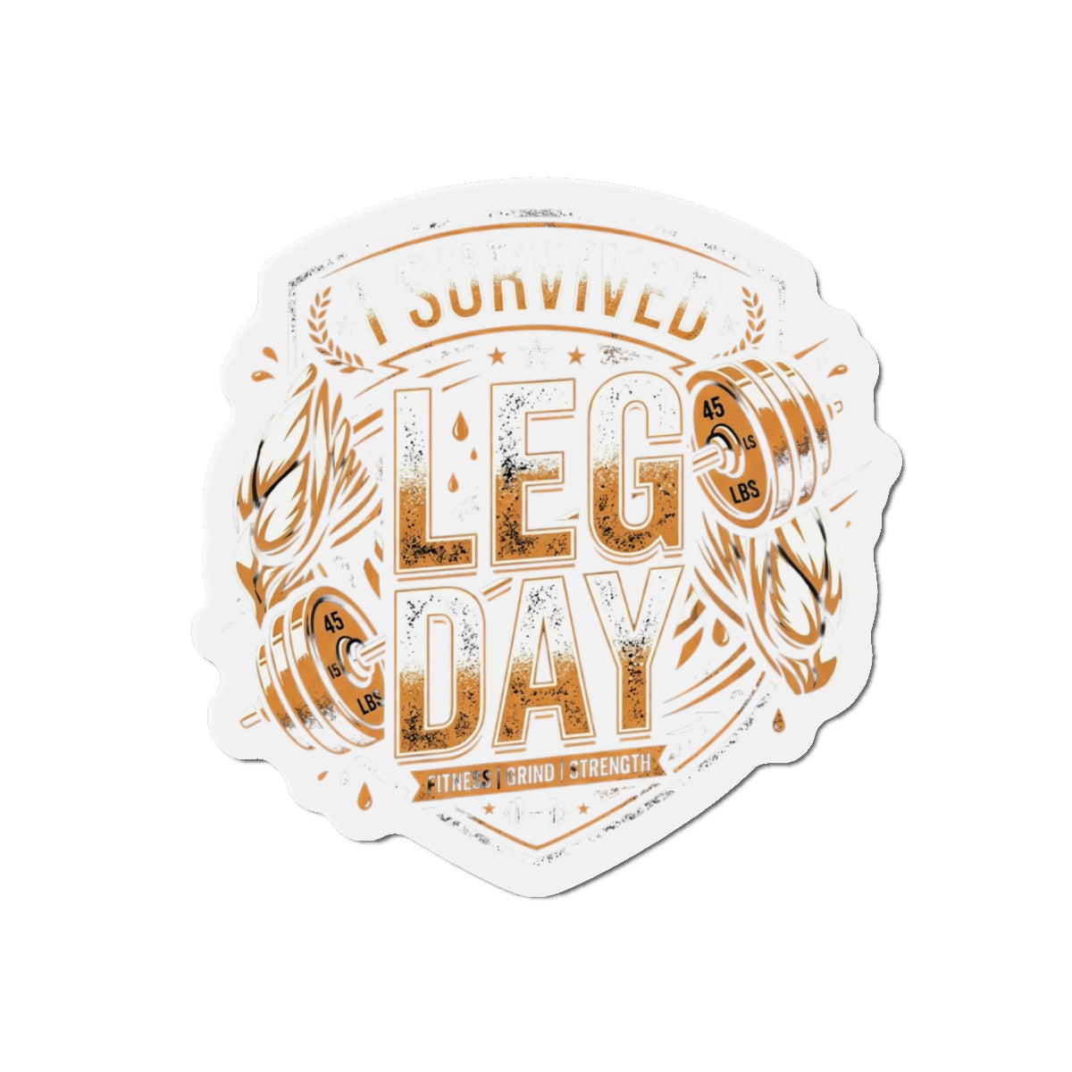 I Survived Leg Day Die-Cut Magnets