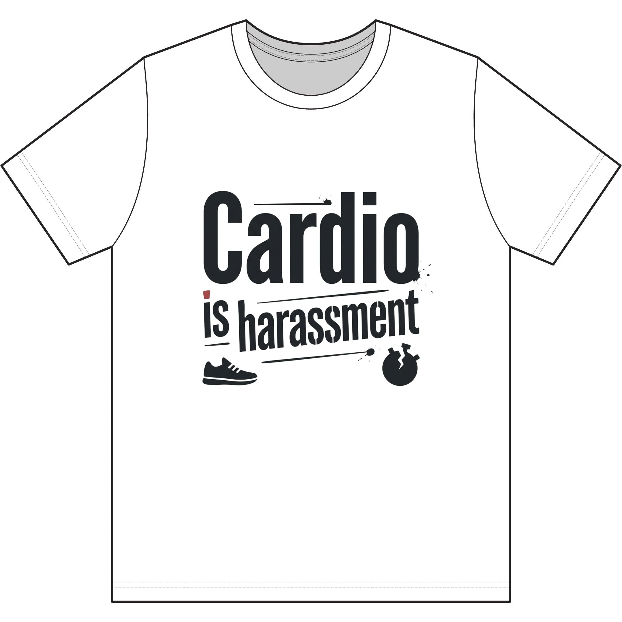 Cardio is Harassment Dri-Power 100% Polyester T-Shirt