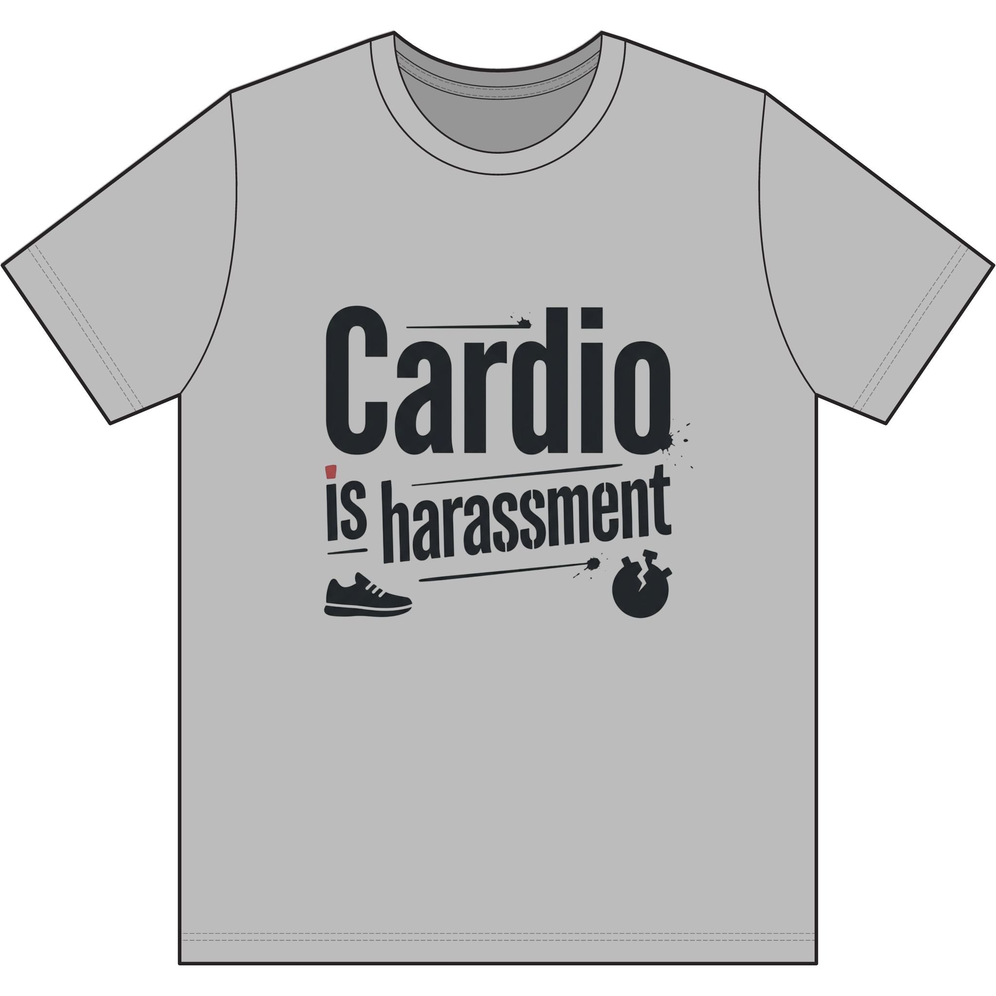 Cardio is Harassment Dri-Power 100% Polyester T-Shirt