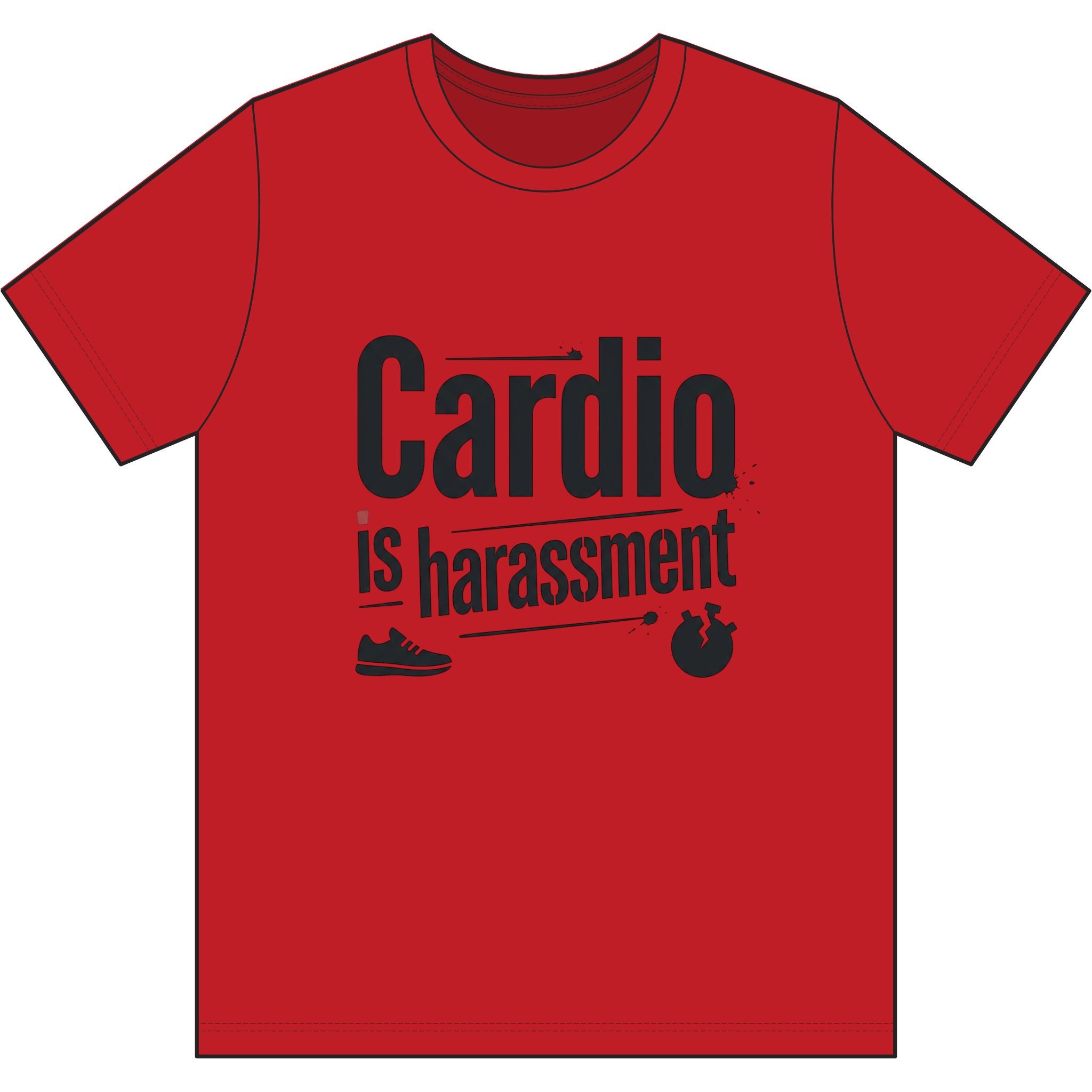 Cardio is Harassment Dri-Power 100% Polyester T-Shirt