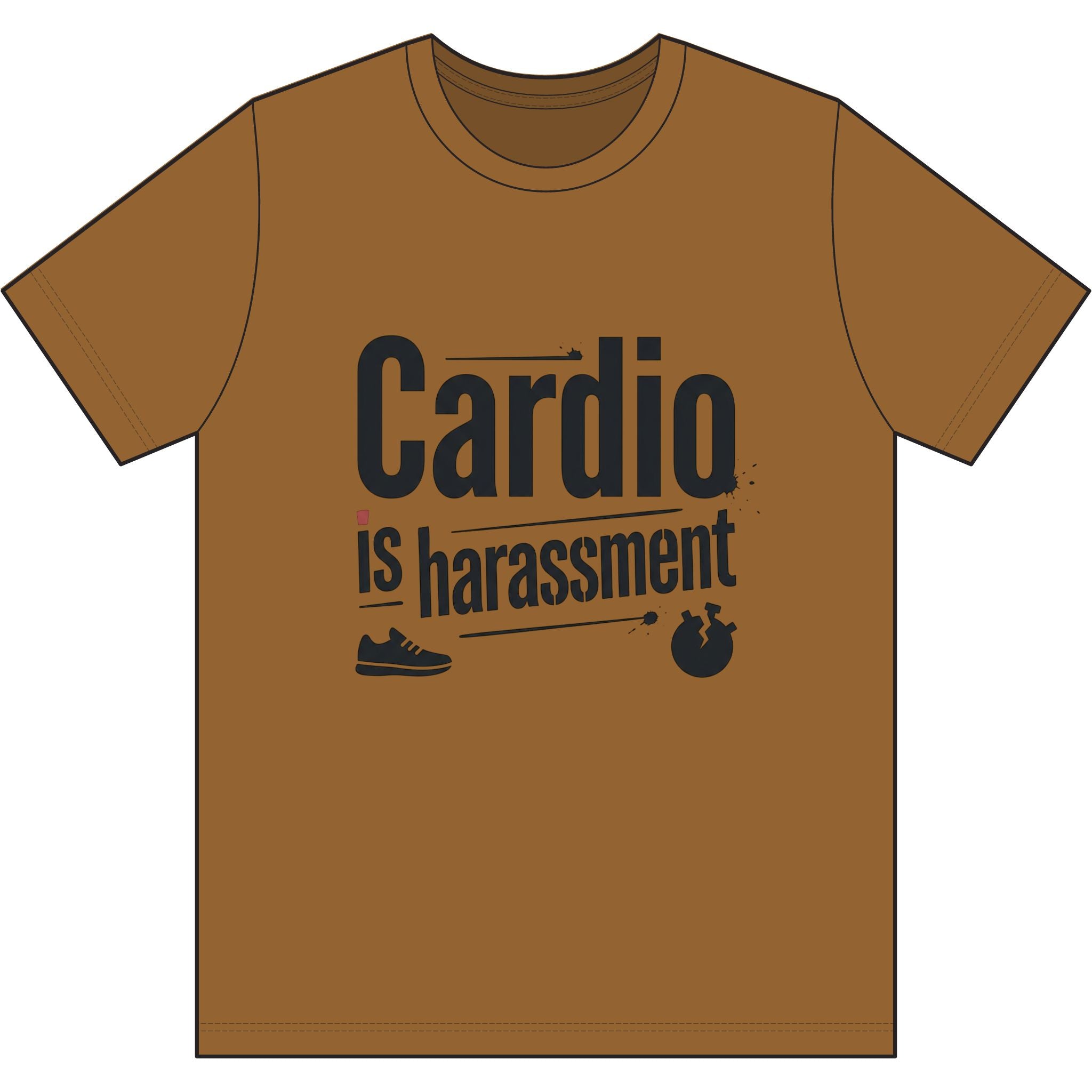 Cardio is Harassment Dri-Power 100% Polyester T-Shirt