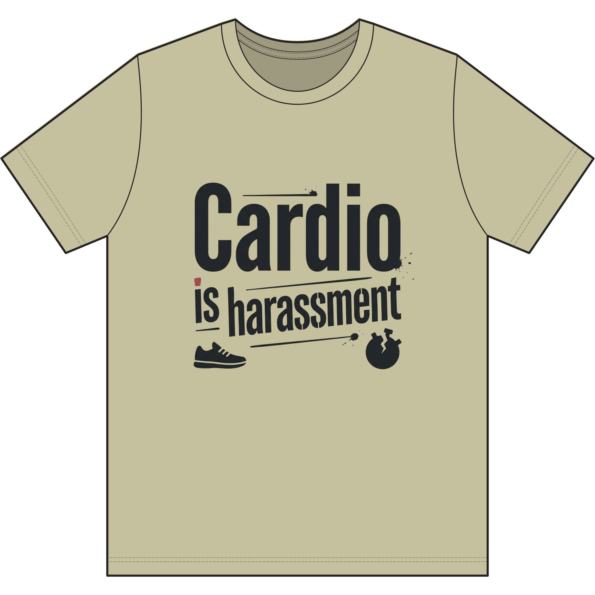 Cardio is Harassment Dri-Power 100% Polyester T-Shirt