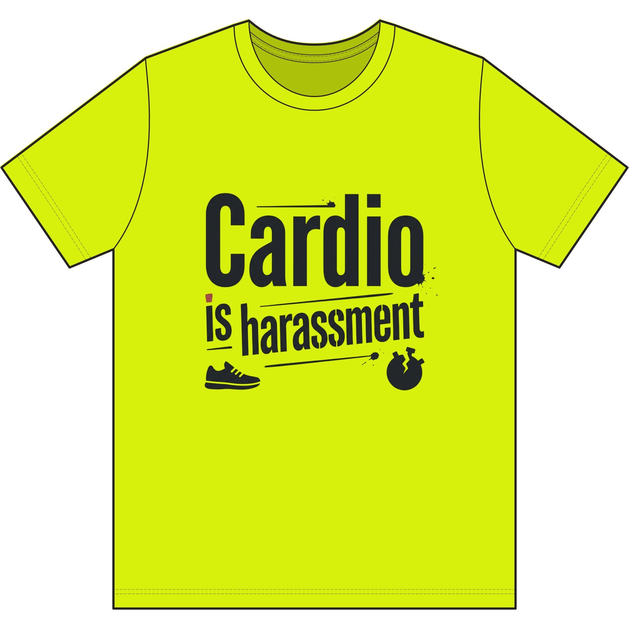 Cardio is Harassment Dri-Power 100% Polyester T-Shirt