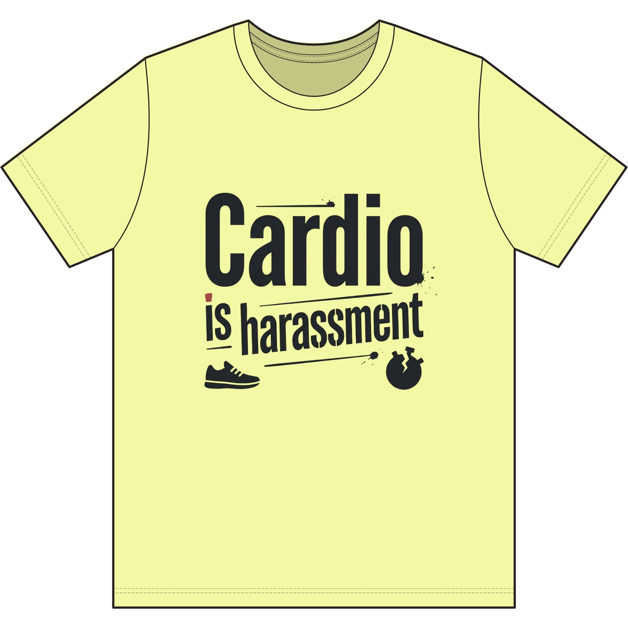Cardio is Harassment Dri-Power 100% Polyester T-Shirt